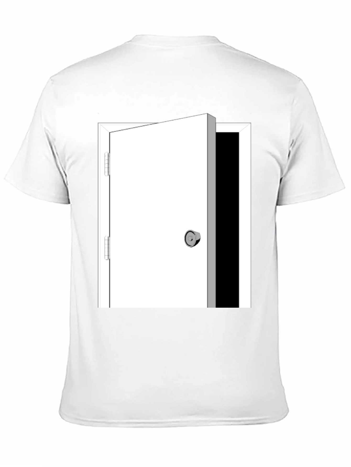 Open Door Graphic Tee - Black Cotton Blend