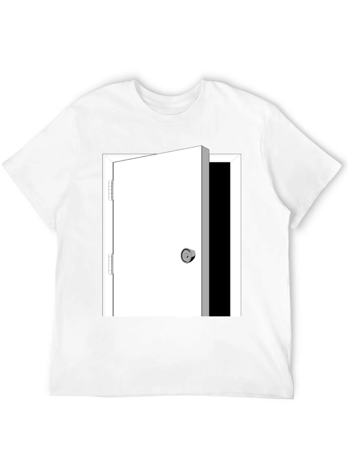 Open Door Graphic Tee - Black Cotton Blend