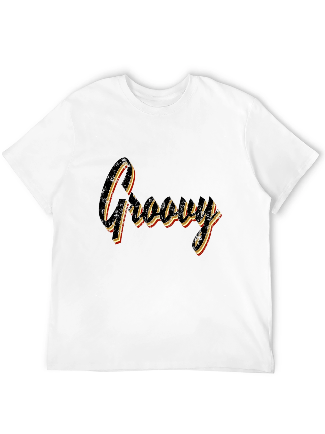 Retro Groovy Graphic Tee - Black