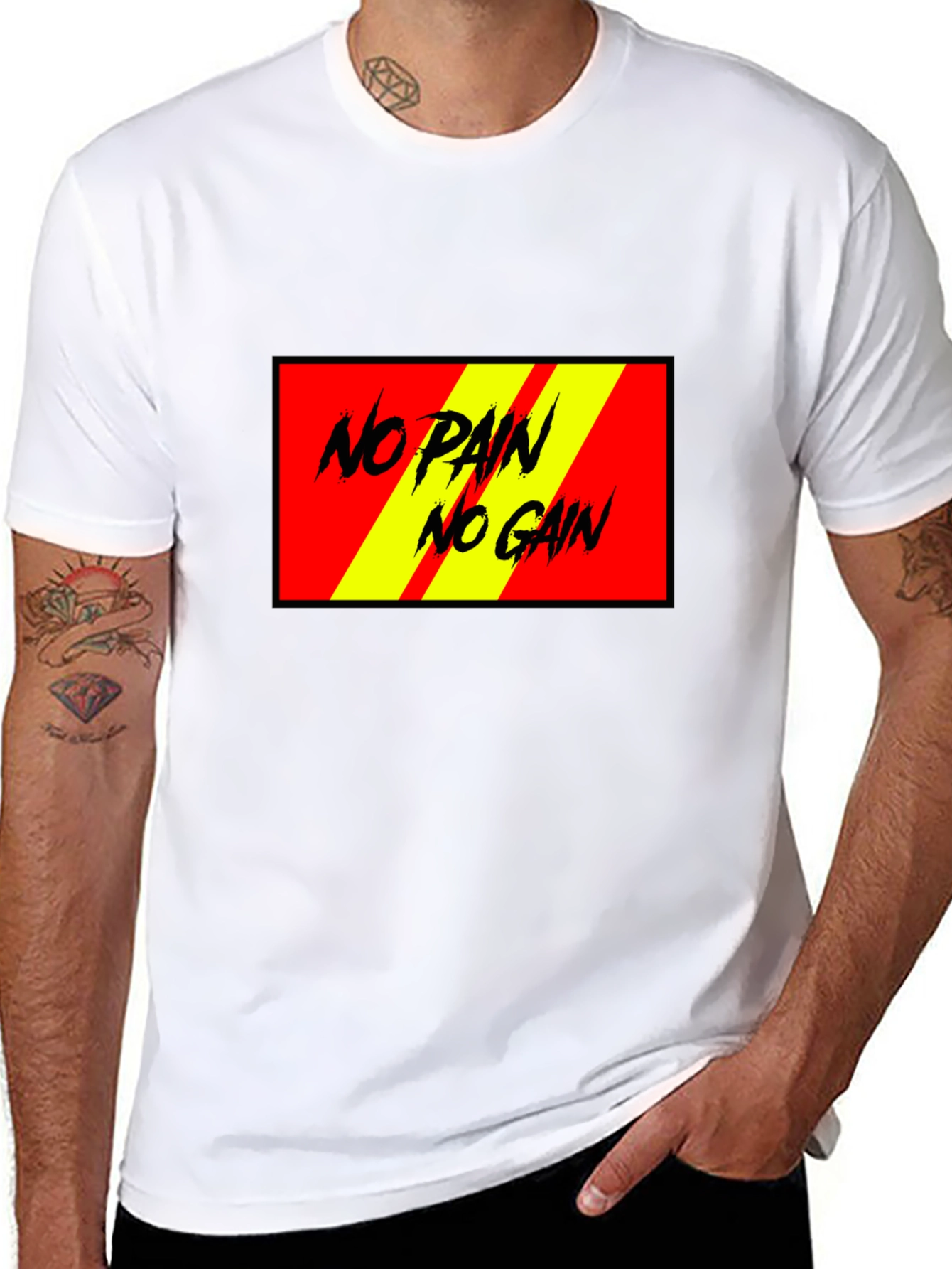 No Pain No Gain Black Graphic Tee
