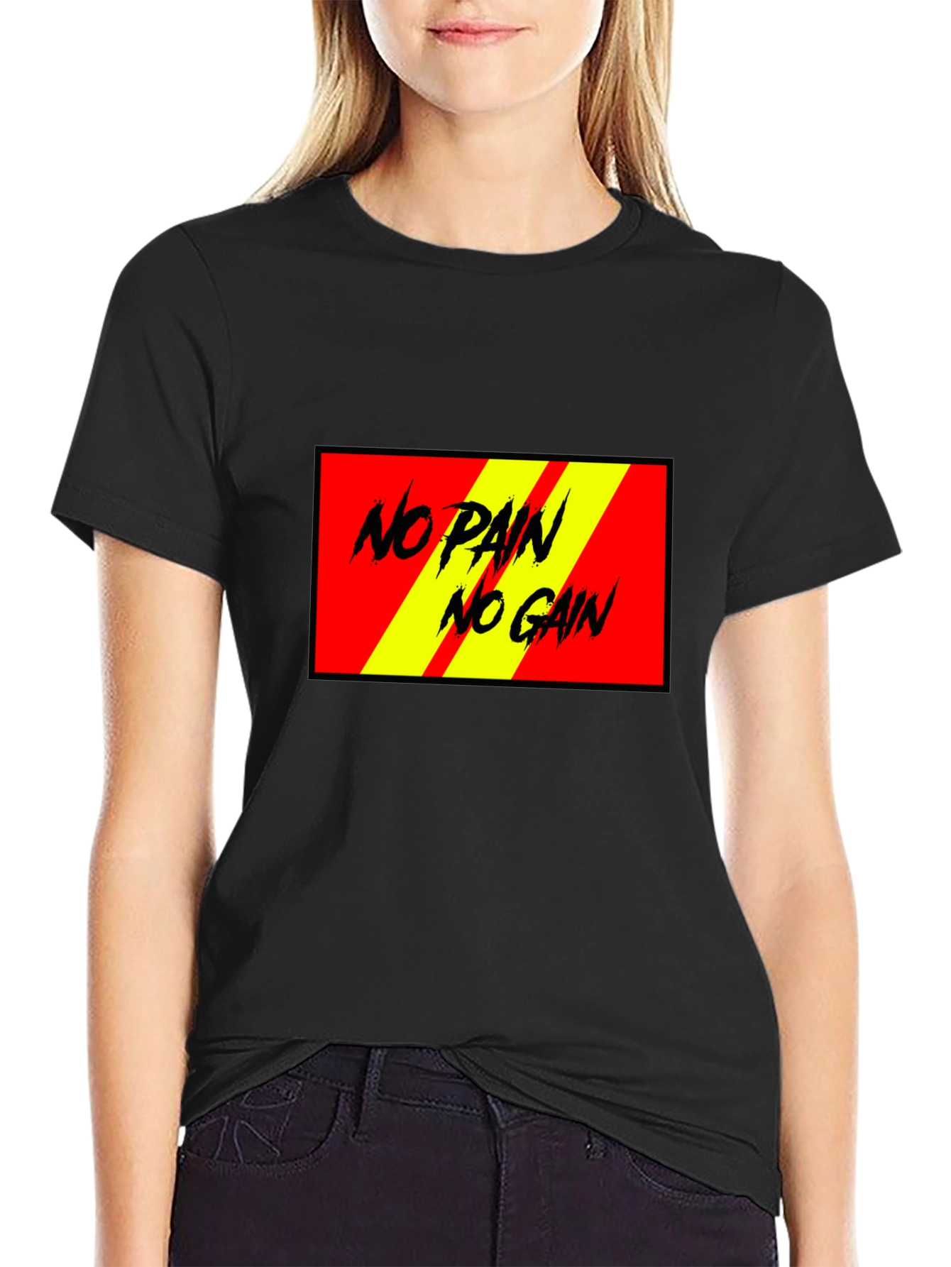 No Pain No Gain Black Graphic Tee