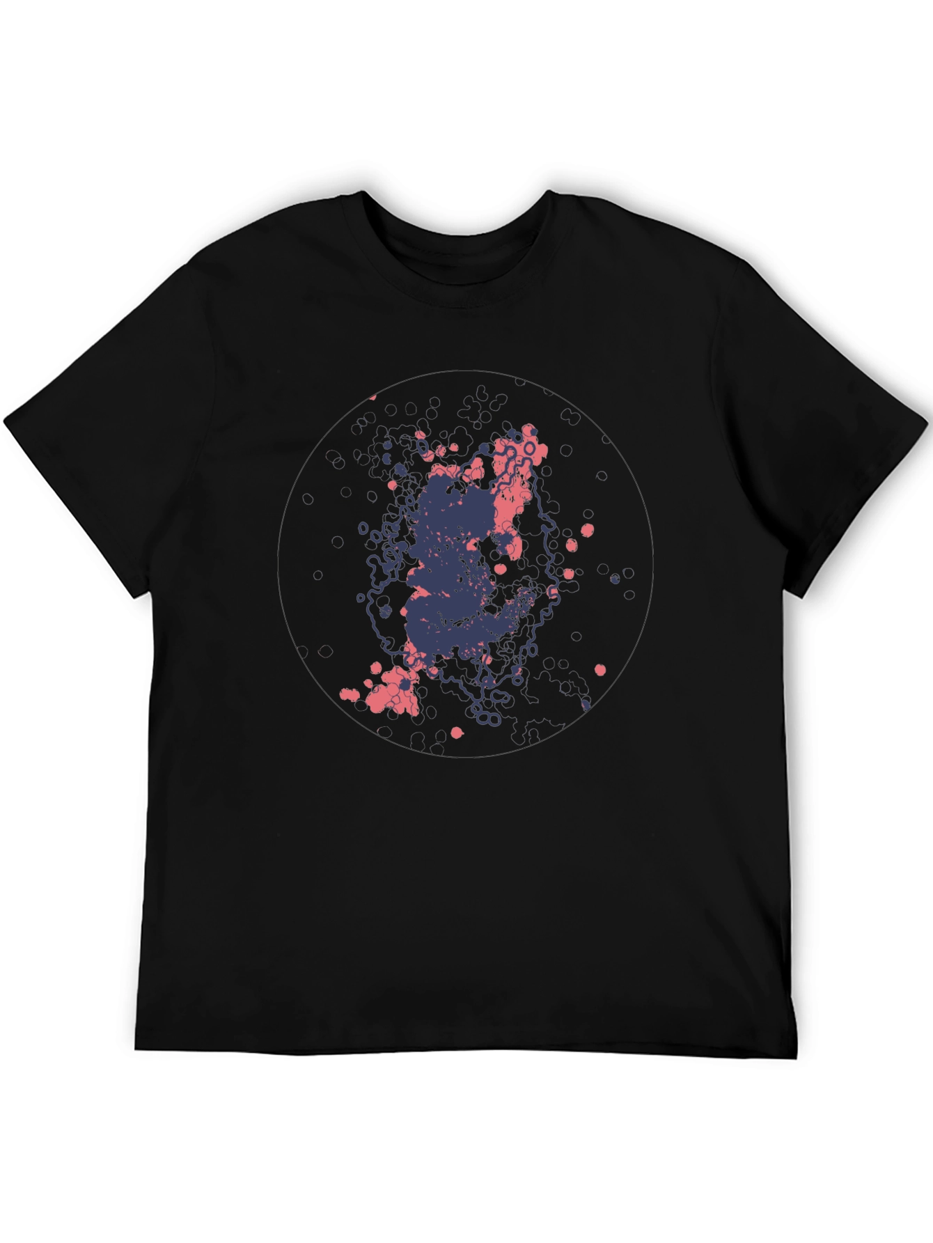Abstract Ink Splatter Black T-Shirt