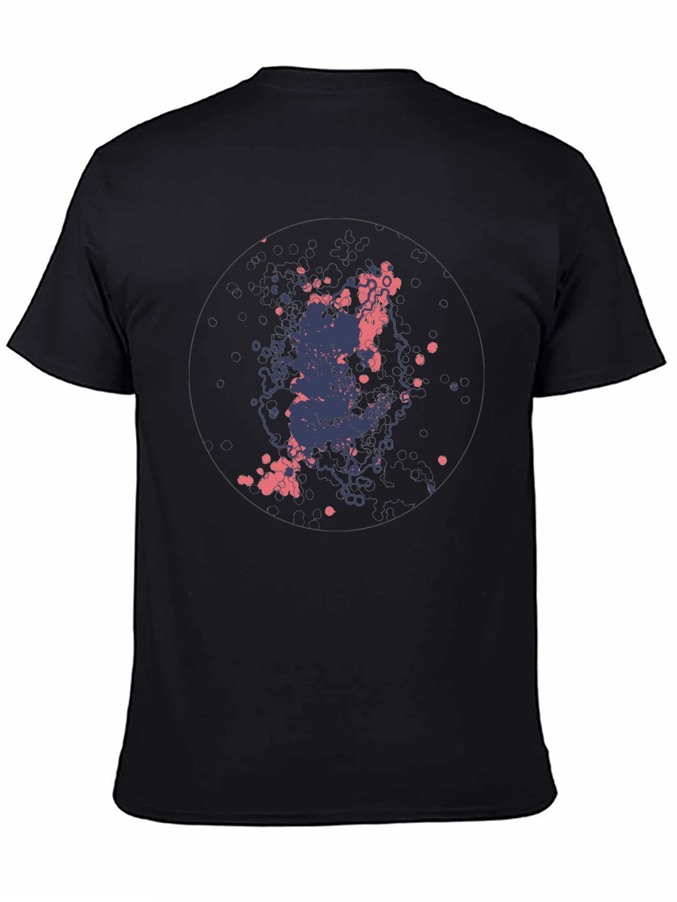 Abstract Ink Splatter Black T-Shirt