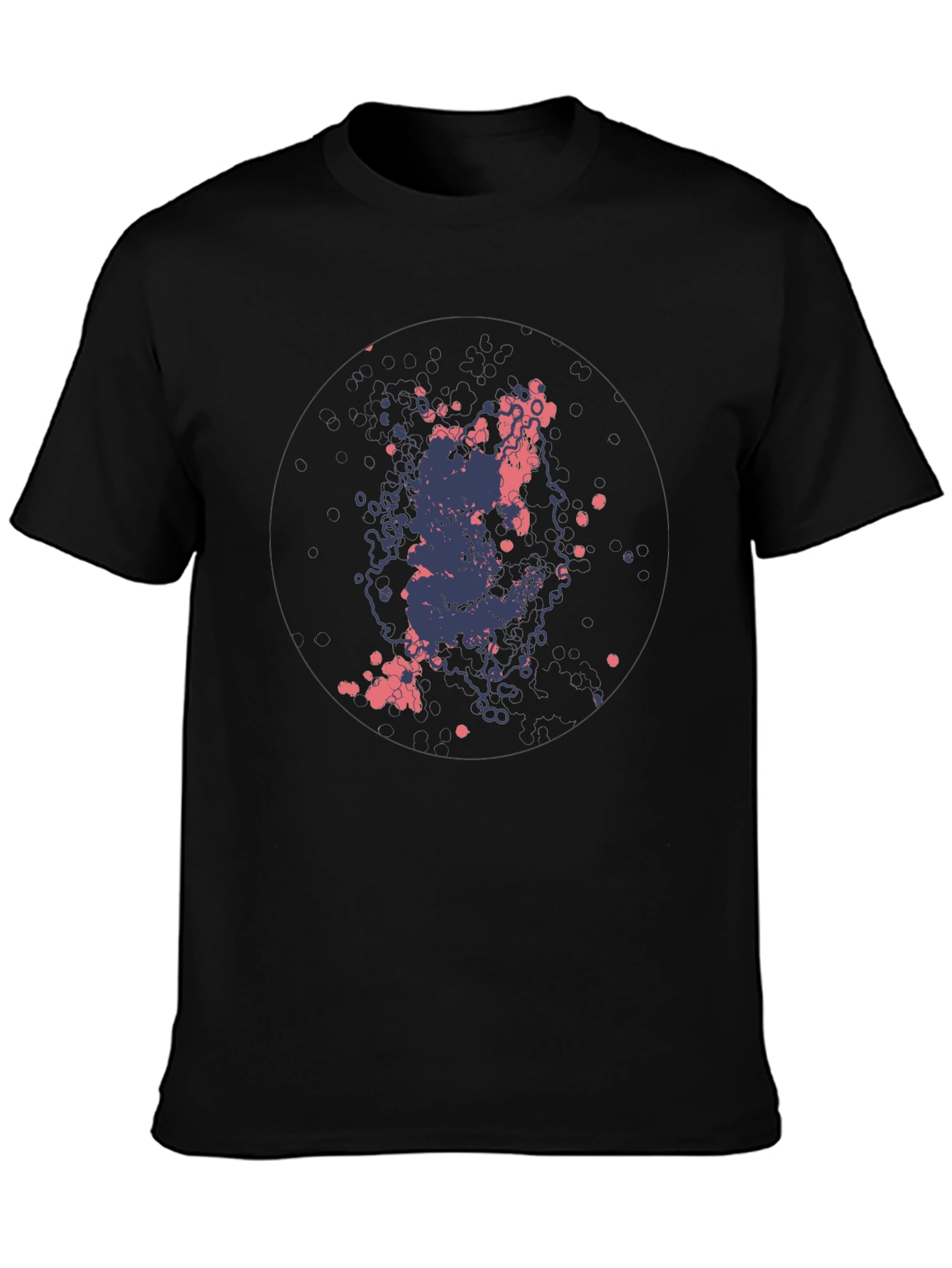 Abstract Ink Splatter Black T-Shirt