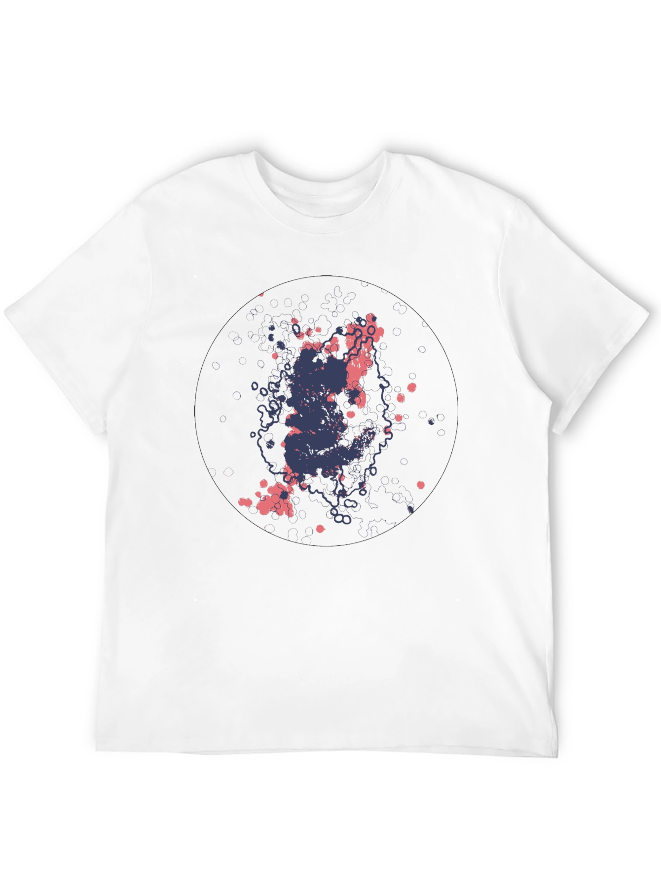 Abstract Ink Splatter Black T-Shirt