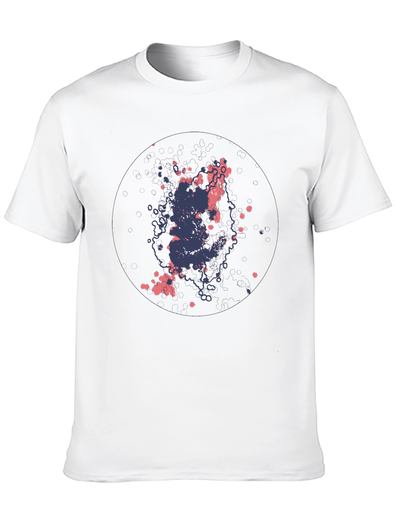 Abstract Ink Splatter Black T-Shirt