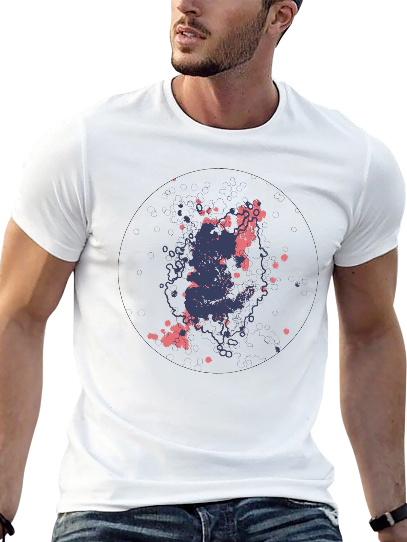 Abstract Ink Splatter Black T-Shirt