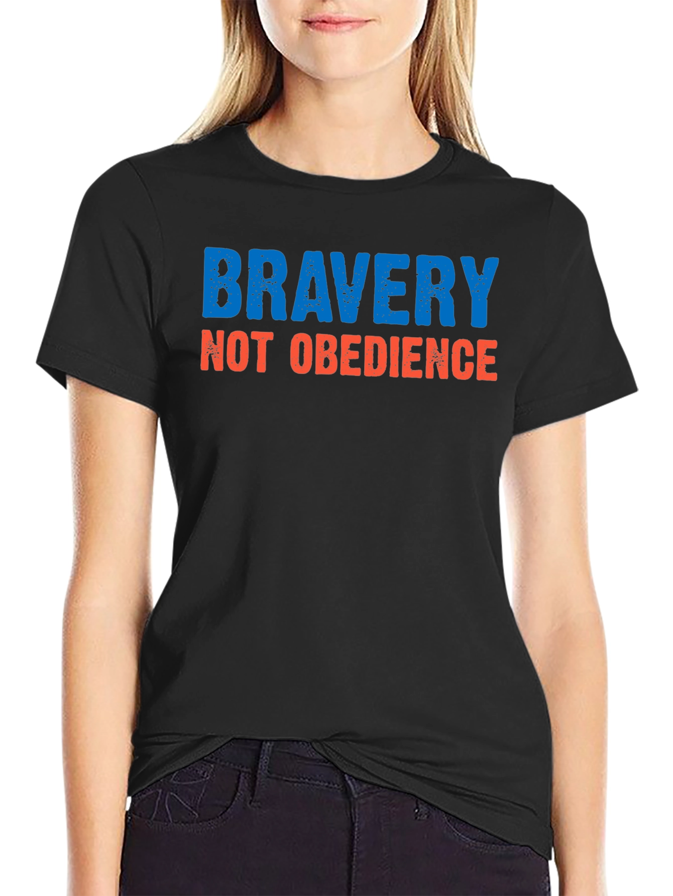 Bravery Not Obedience Graphic Tee - Black
