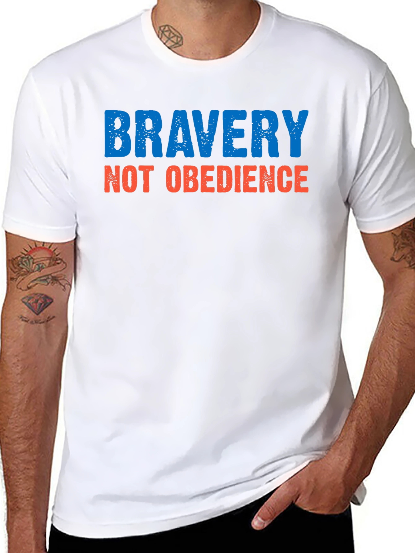 Bravery Not Obedience Graphic Tee - Black