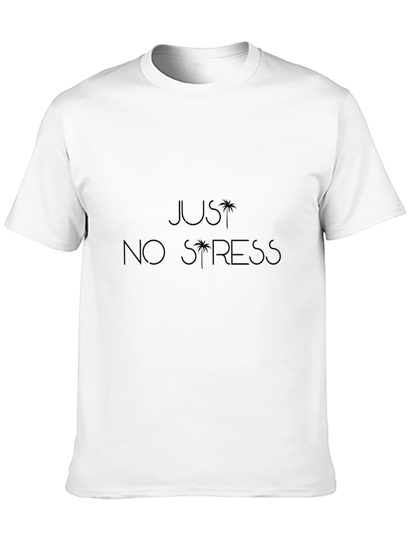 Just No Stress Black Tee
