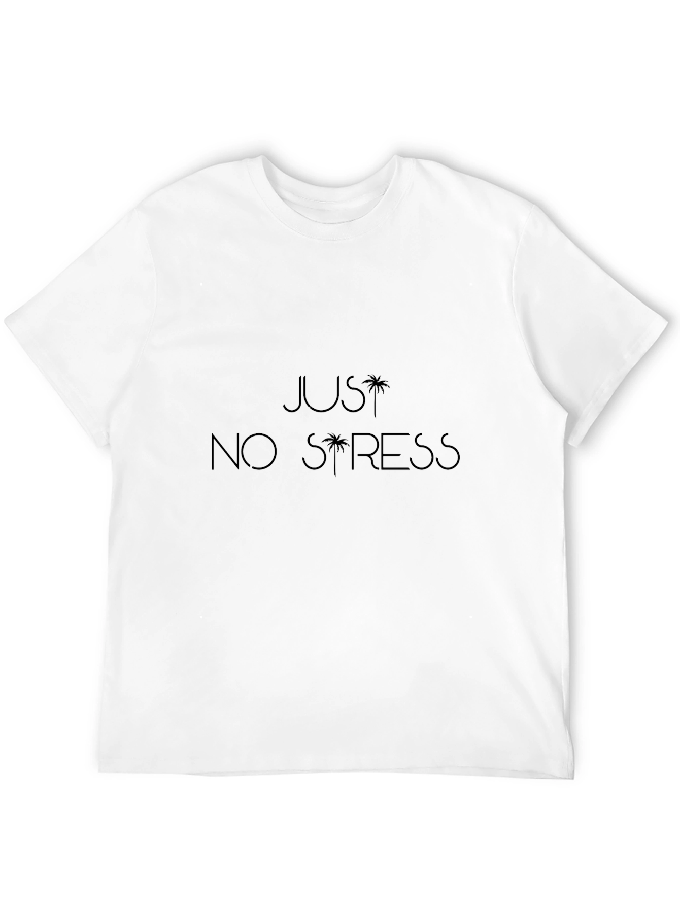 Just No Stress Black Tee