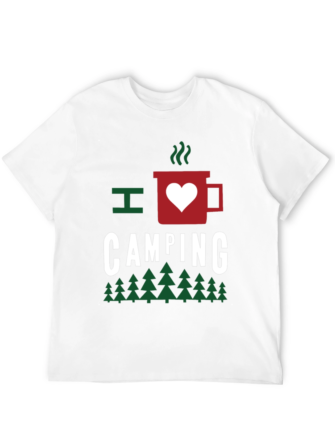 I Heart Camping Graphic Tee - Black Cotton T-Shirt