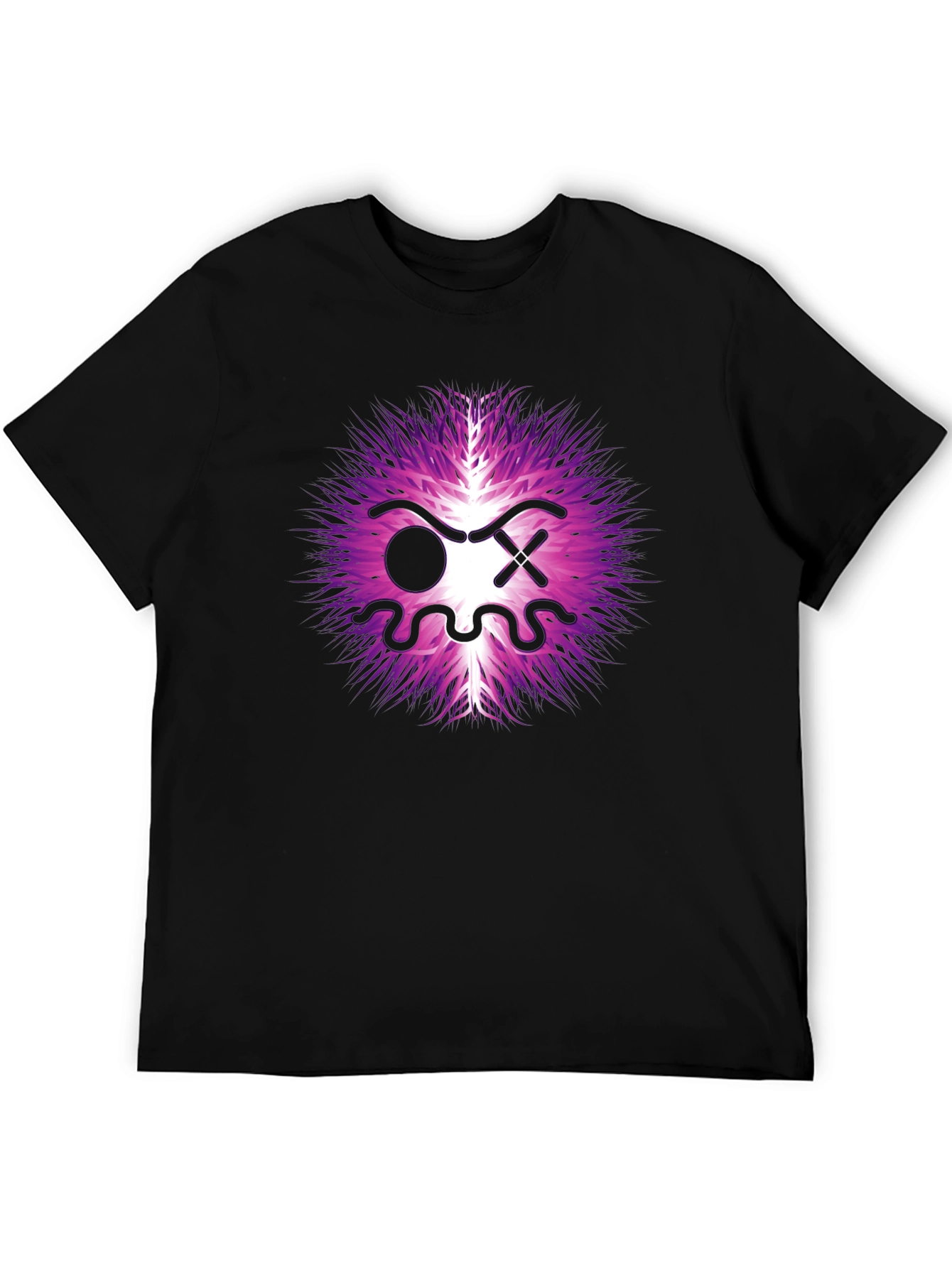 Abstract Graphic Tee - Purple Energy Face