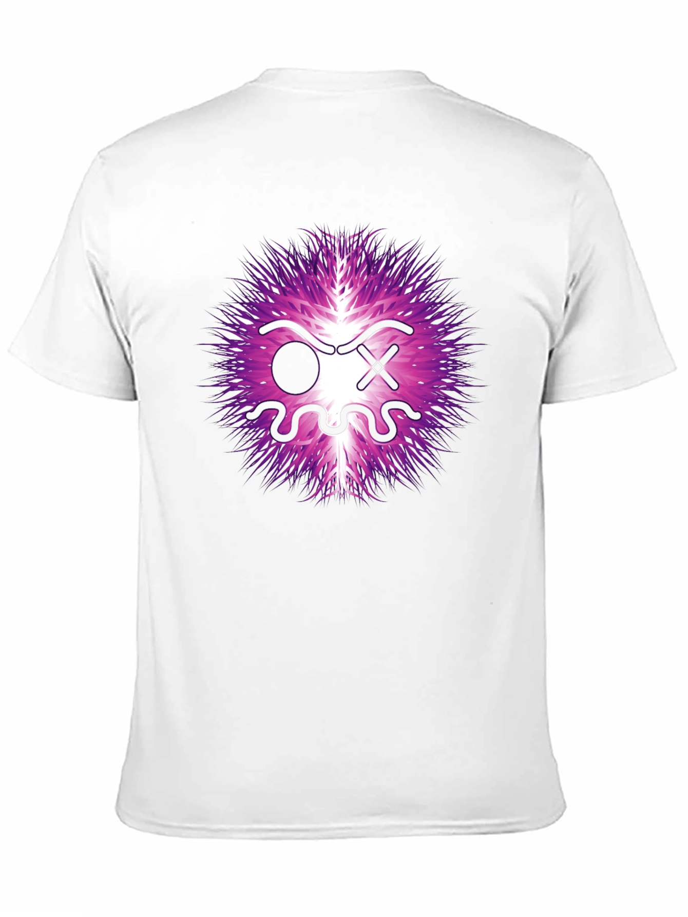 Abstract Graphic Tee - Purple Energy Face