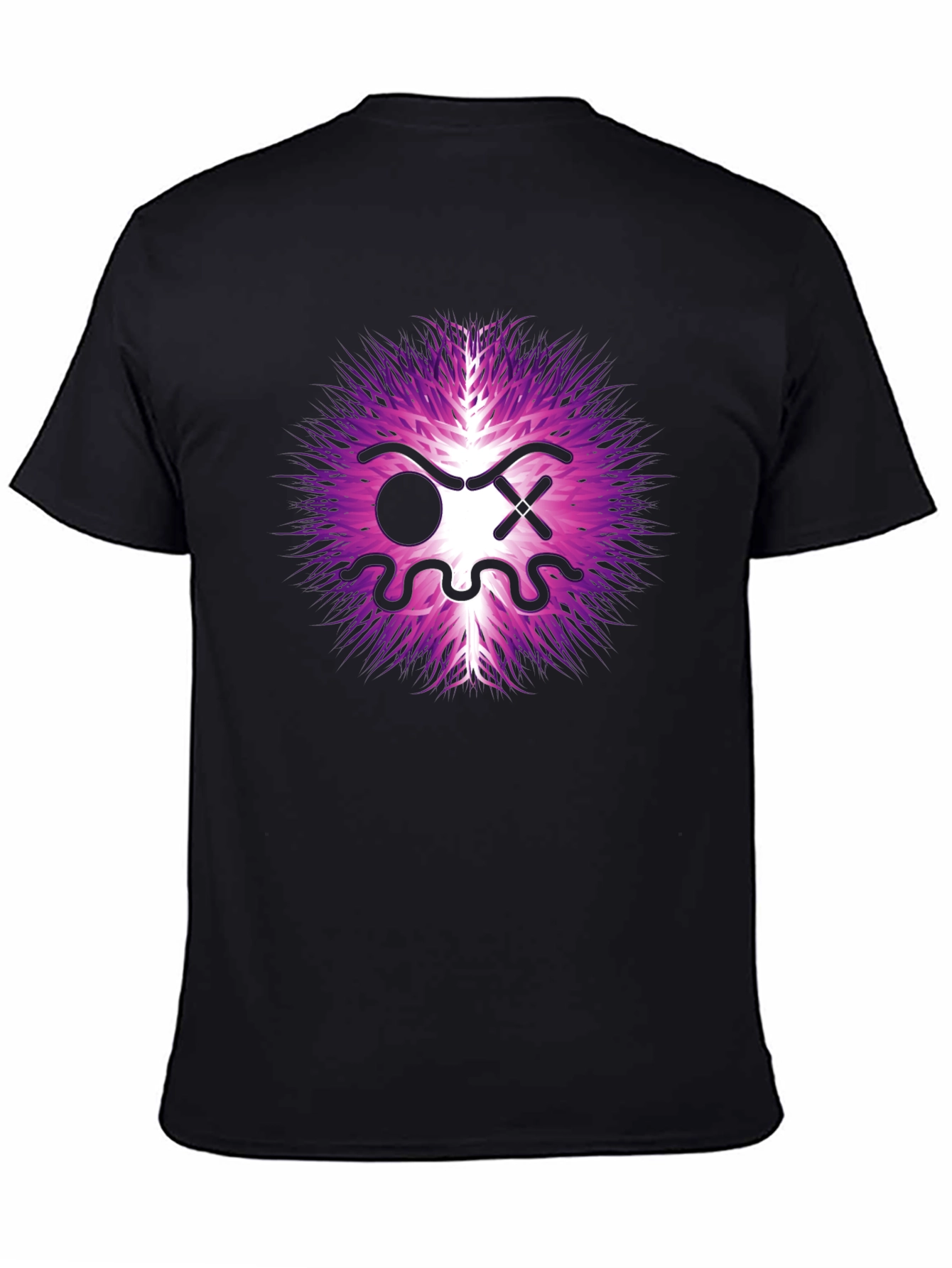 Abstract Graphic Tee - Purple Energy Face