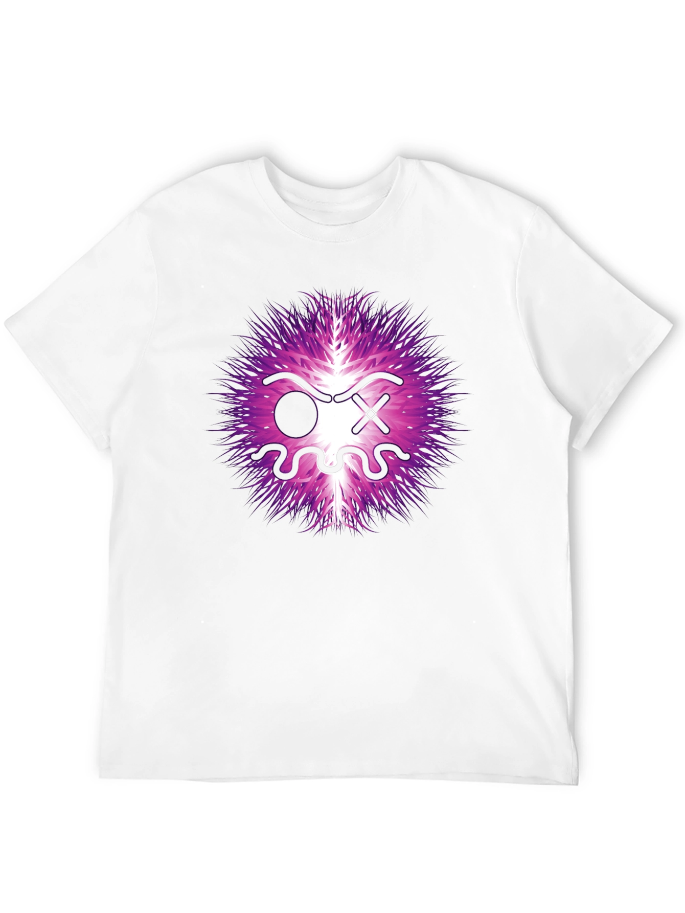 Abstract Graphic Tee - Purple Energy Face