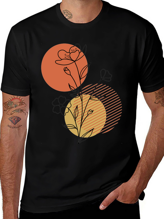 Abstract Floral Graphic Tee - Modern Stylish Comfort