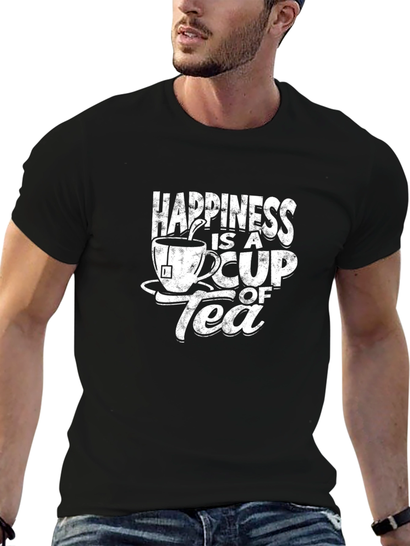 Happiness is a Cup of Tea Graphic T-Shirt