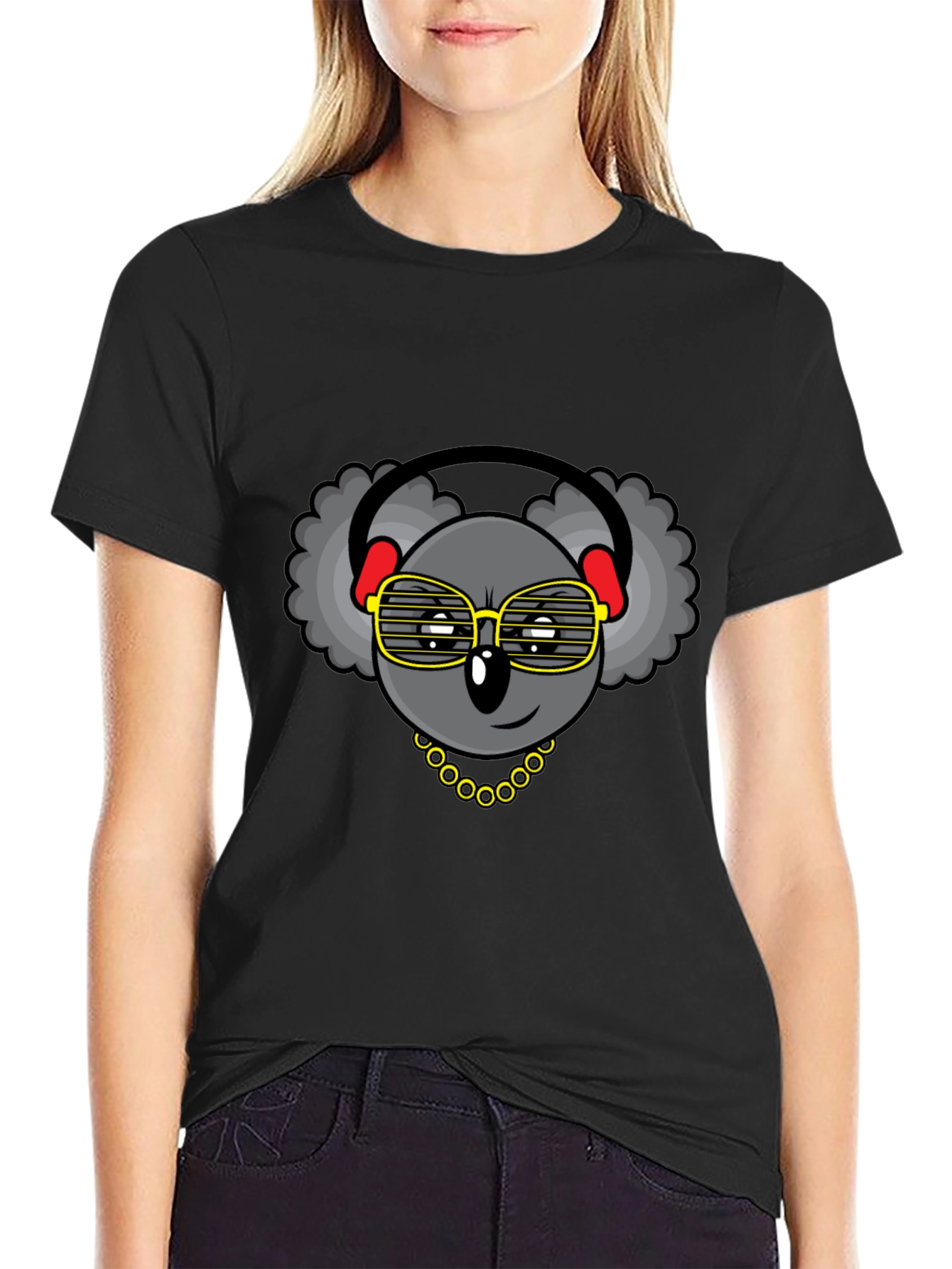 Cool Koala Graphic Tee - Headphones & Shades