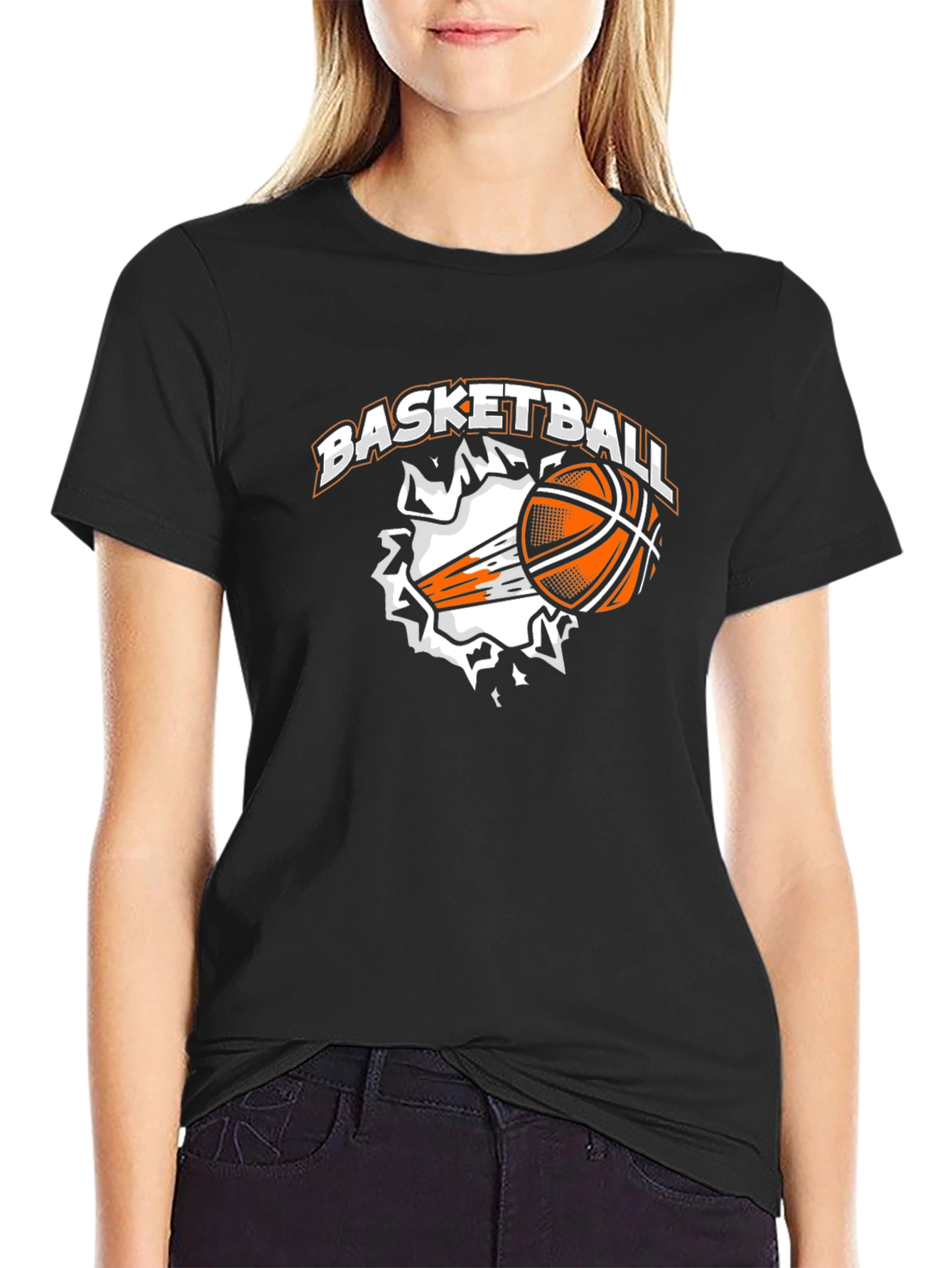 Basketball Graphic T-Shirt - Black