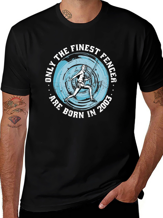 Finest Fencer Born in 2003 Black T-Shirt