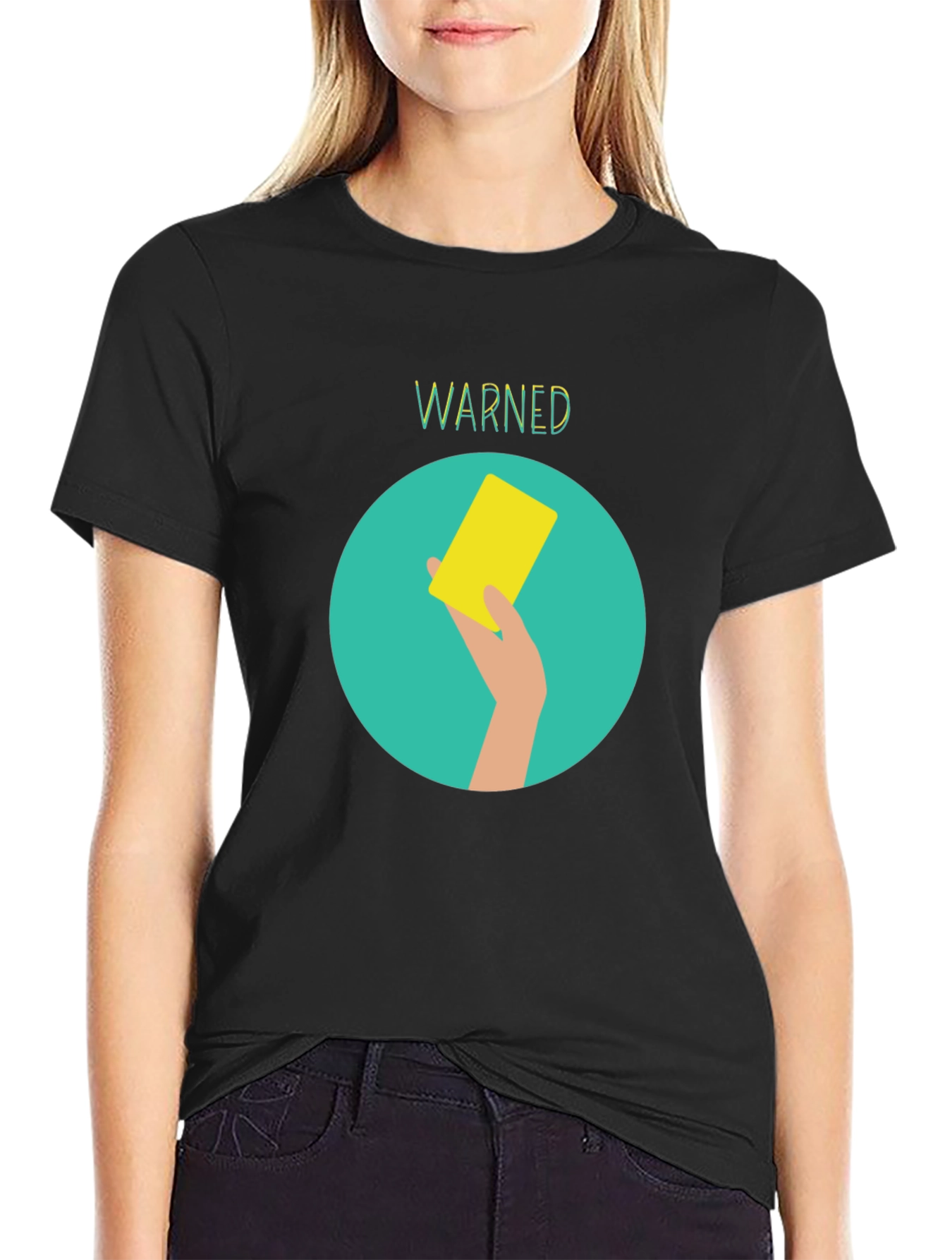Warned Yellow Card Graphic Tee