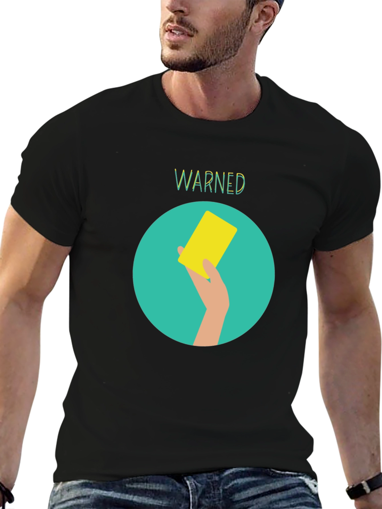 Warned Yellow Card Graphic Tee