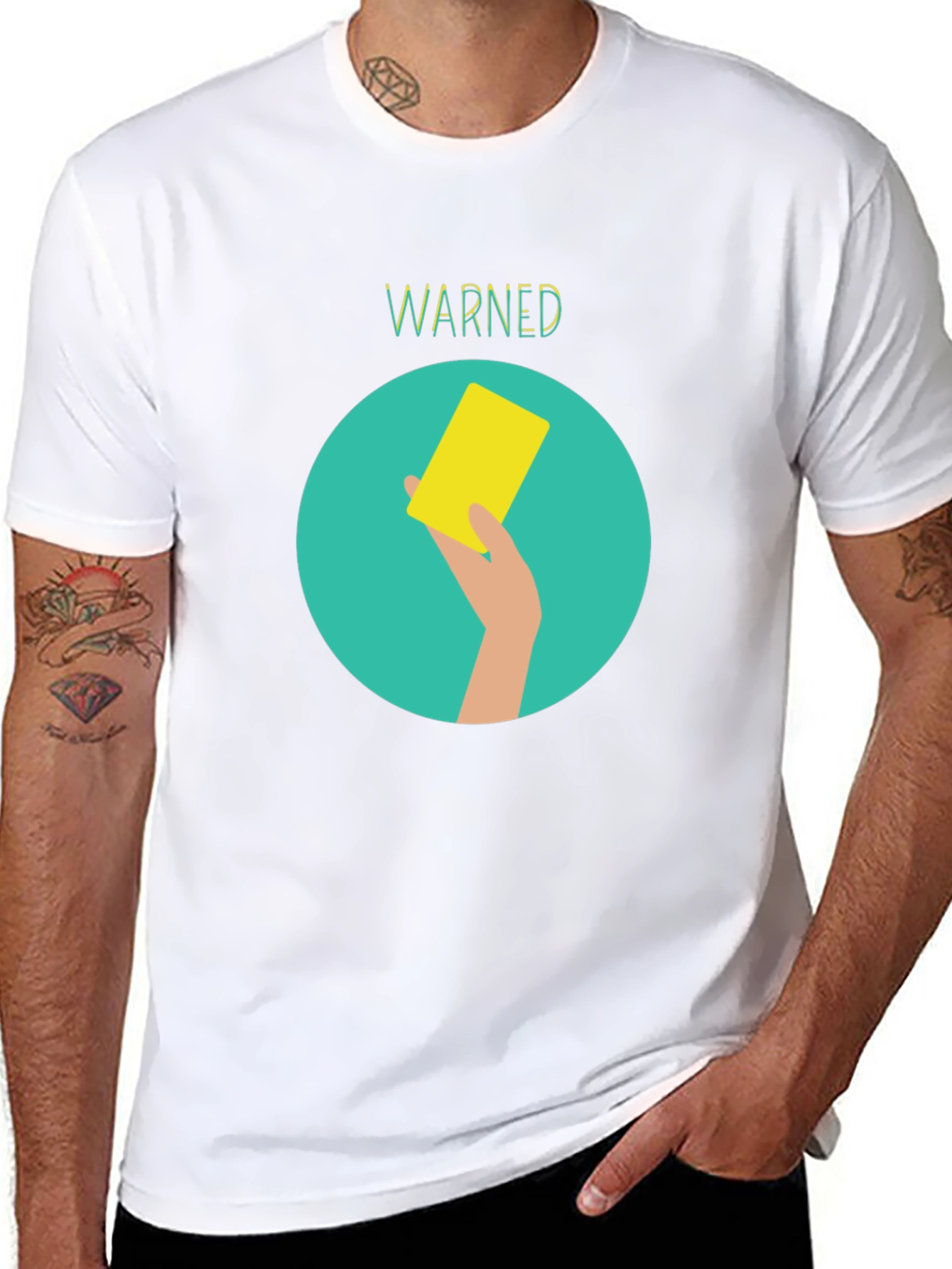 Warned Yellow Card Graphic Tee