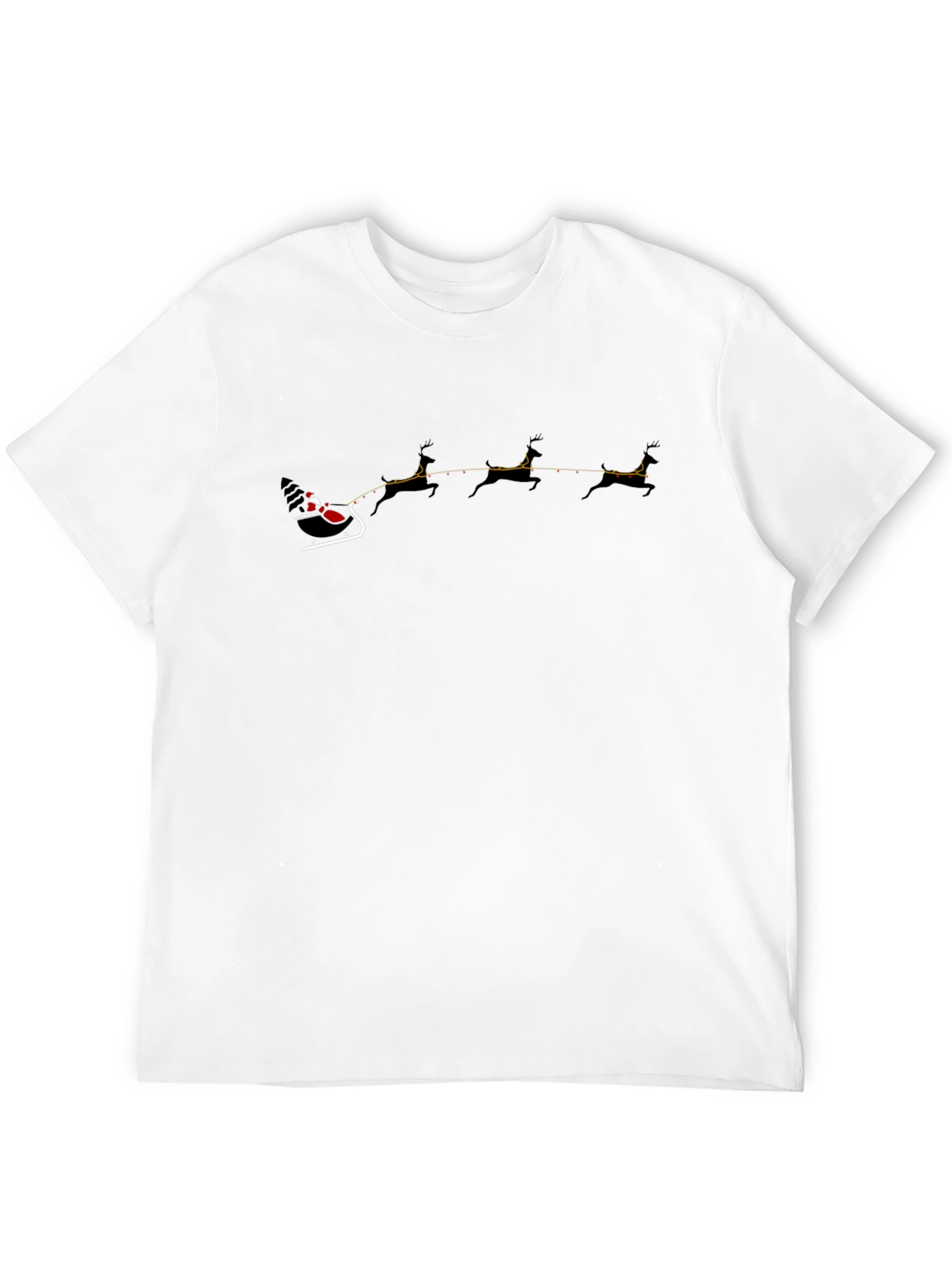 Santas Sleigh Graphic Tee - Holiday Cheer