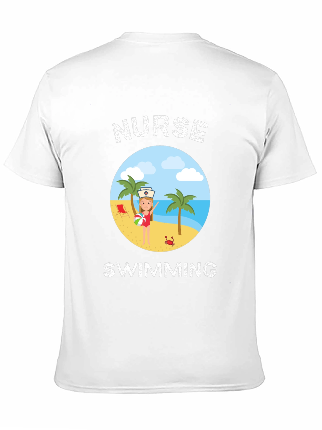 Nurse Swimming Graphic T-Shirt - Summer Vacation Tee