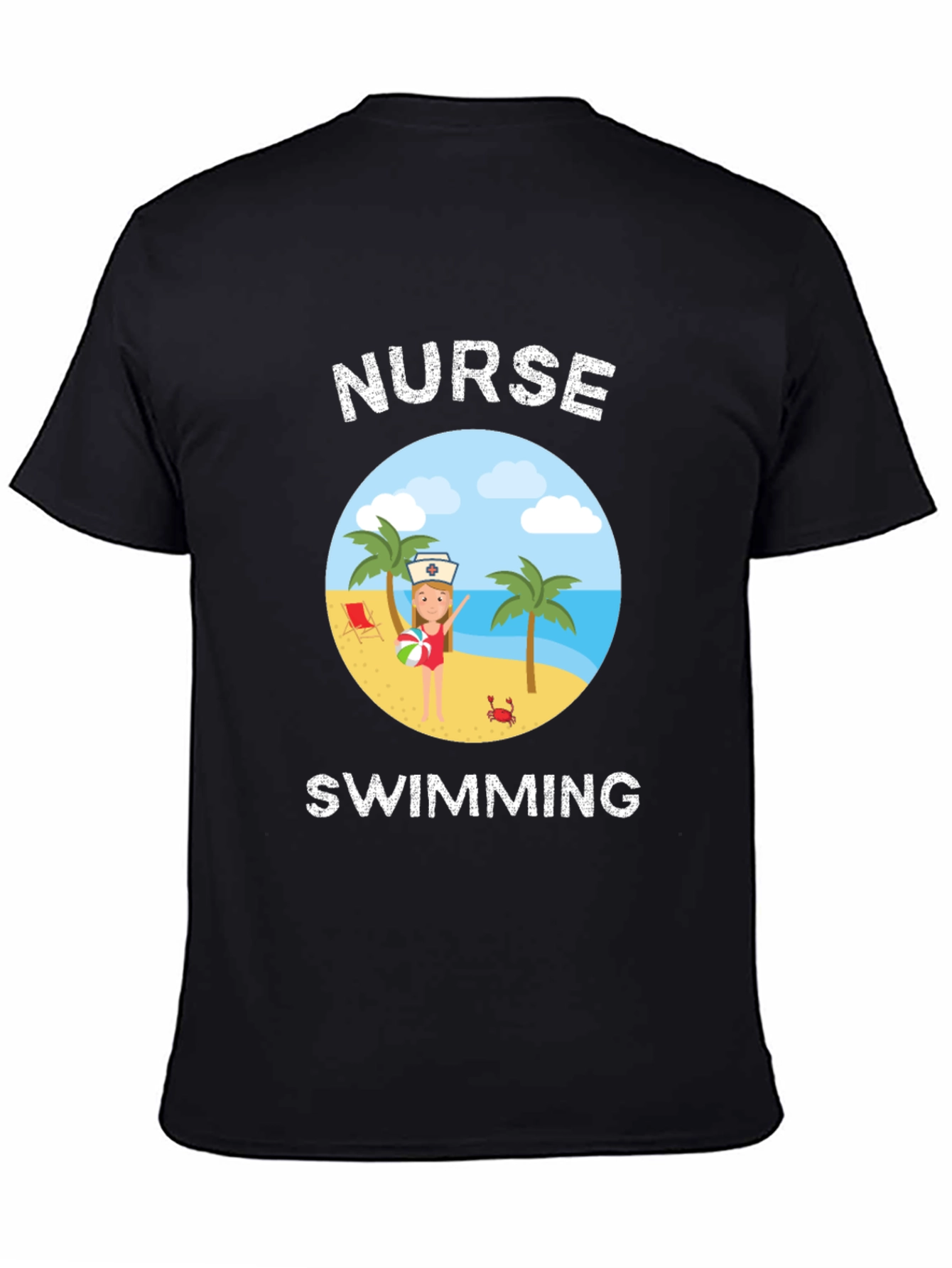 Nurse Swimming Graphic T-Shirt - Summer Vacation Tee