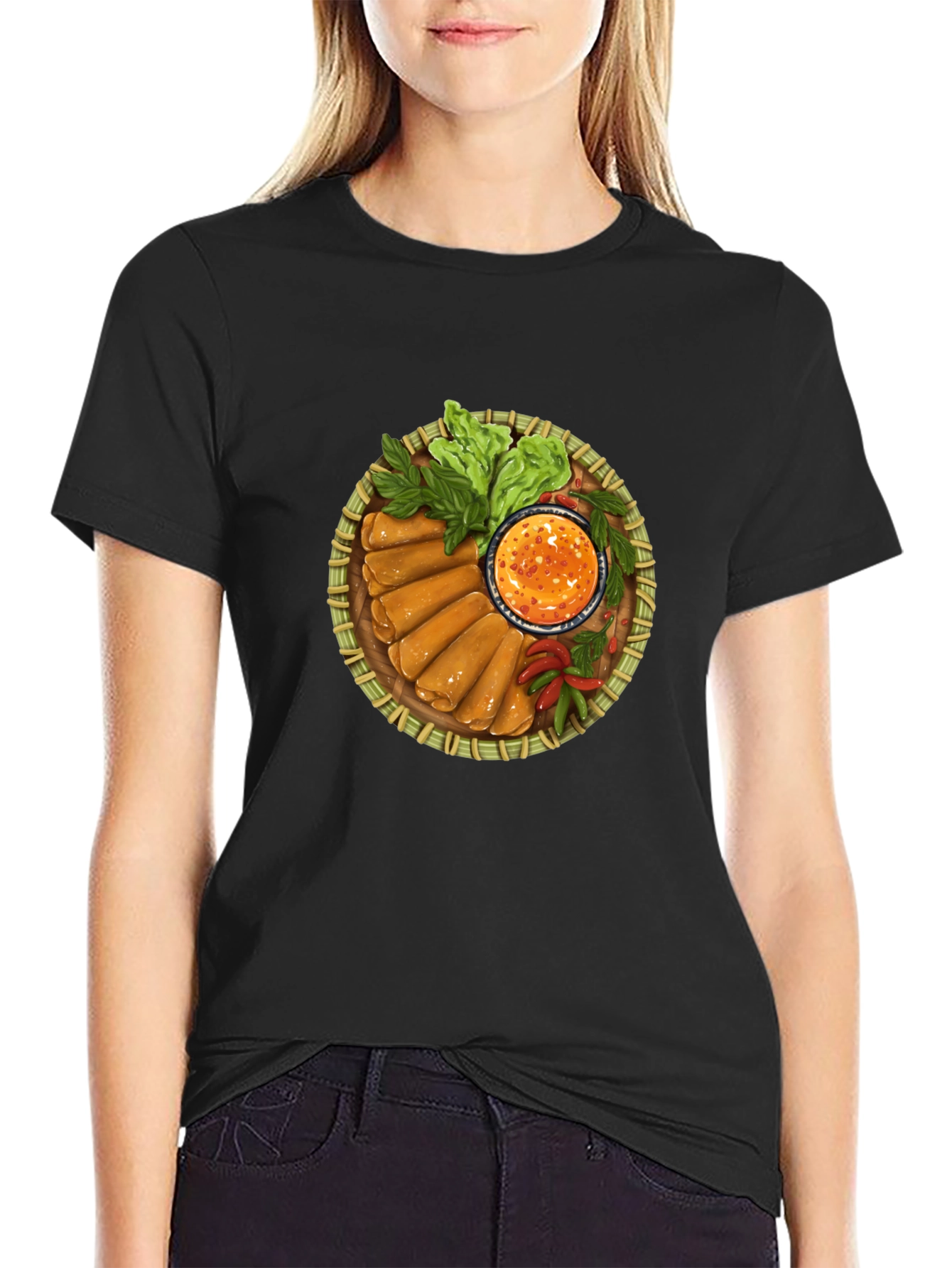Spring Rolls T-Shirt - Unique Foodie Tee