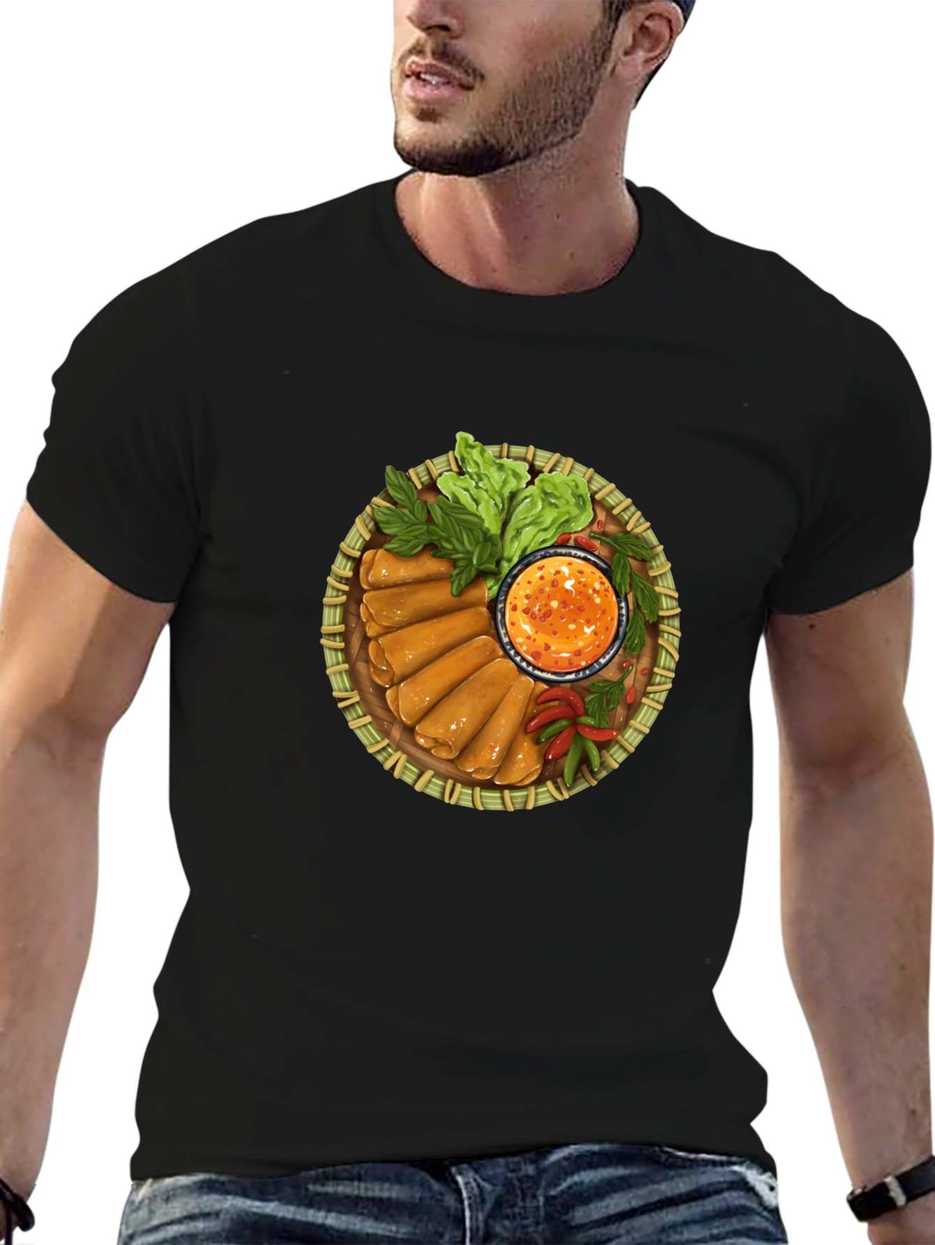 Spring Rolls T-Shirt - Unique Foodie Tee