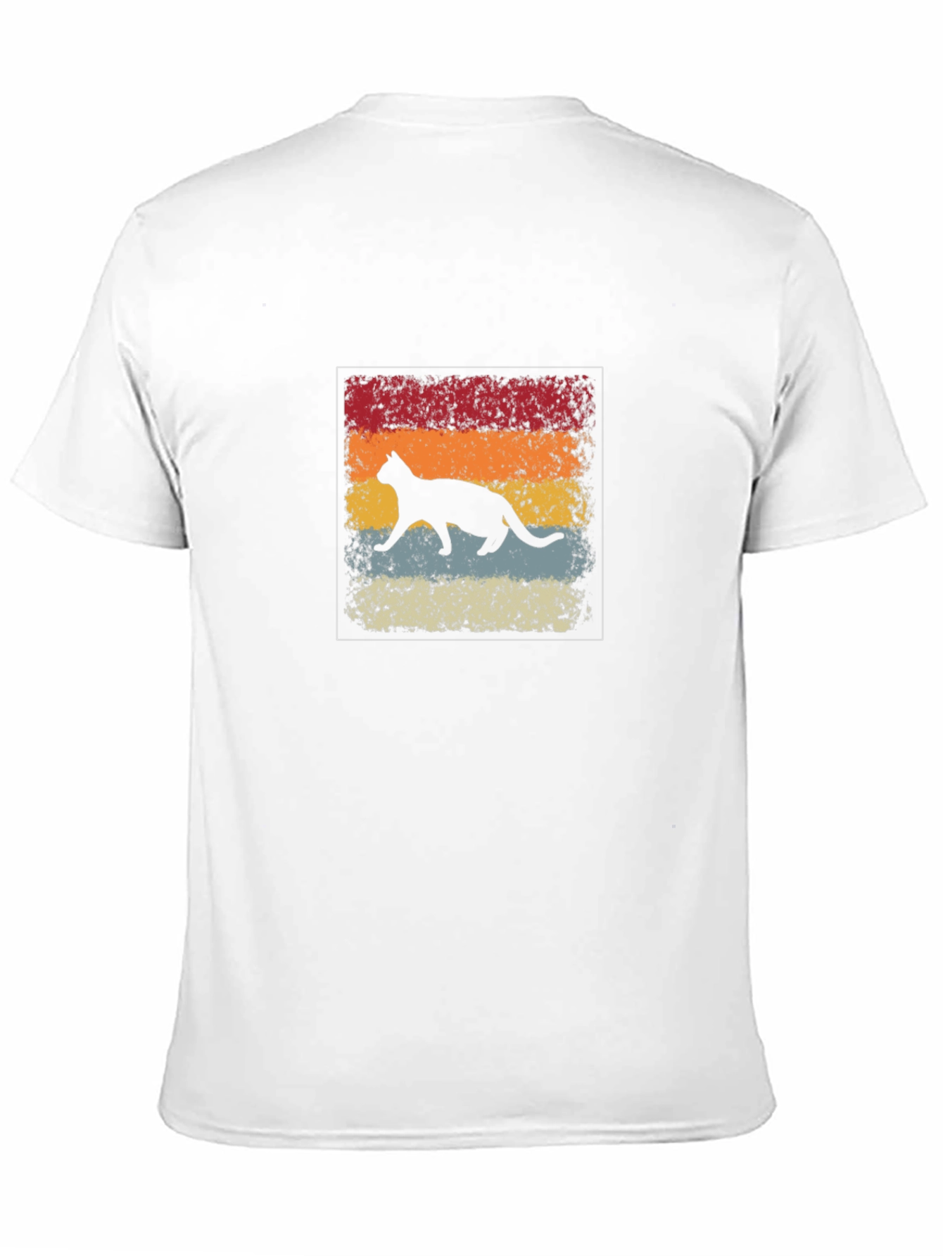 Retro Cat Silhouette Graphic T-Shirt