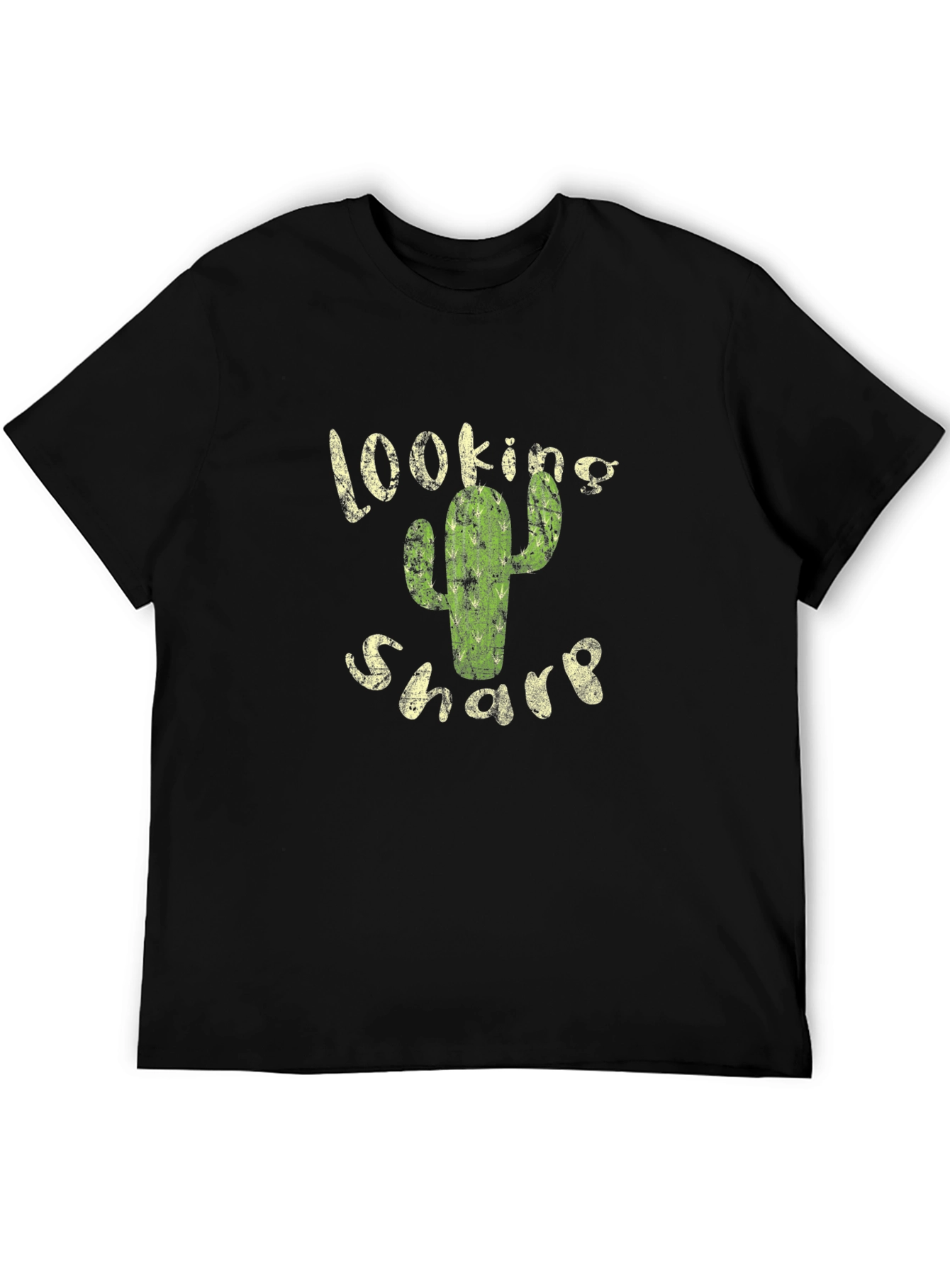 Looking Sharp Cactus Graphic Black T-Shirt
