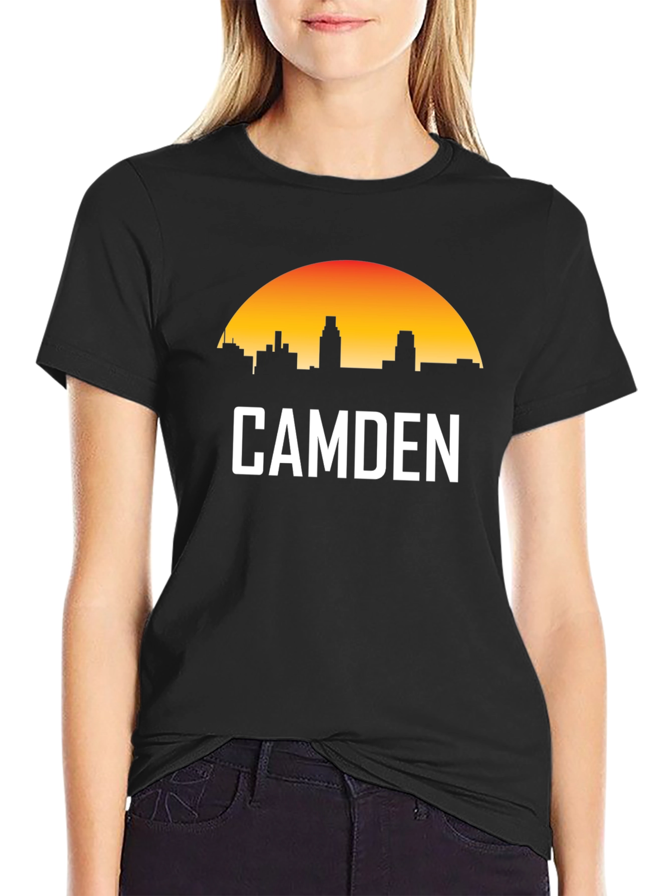 Camden City Skyline Black T-Shirt