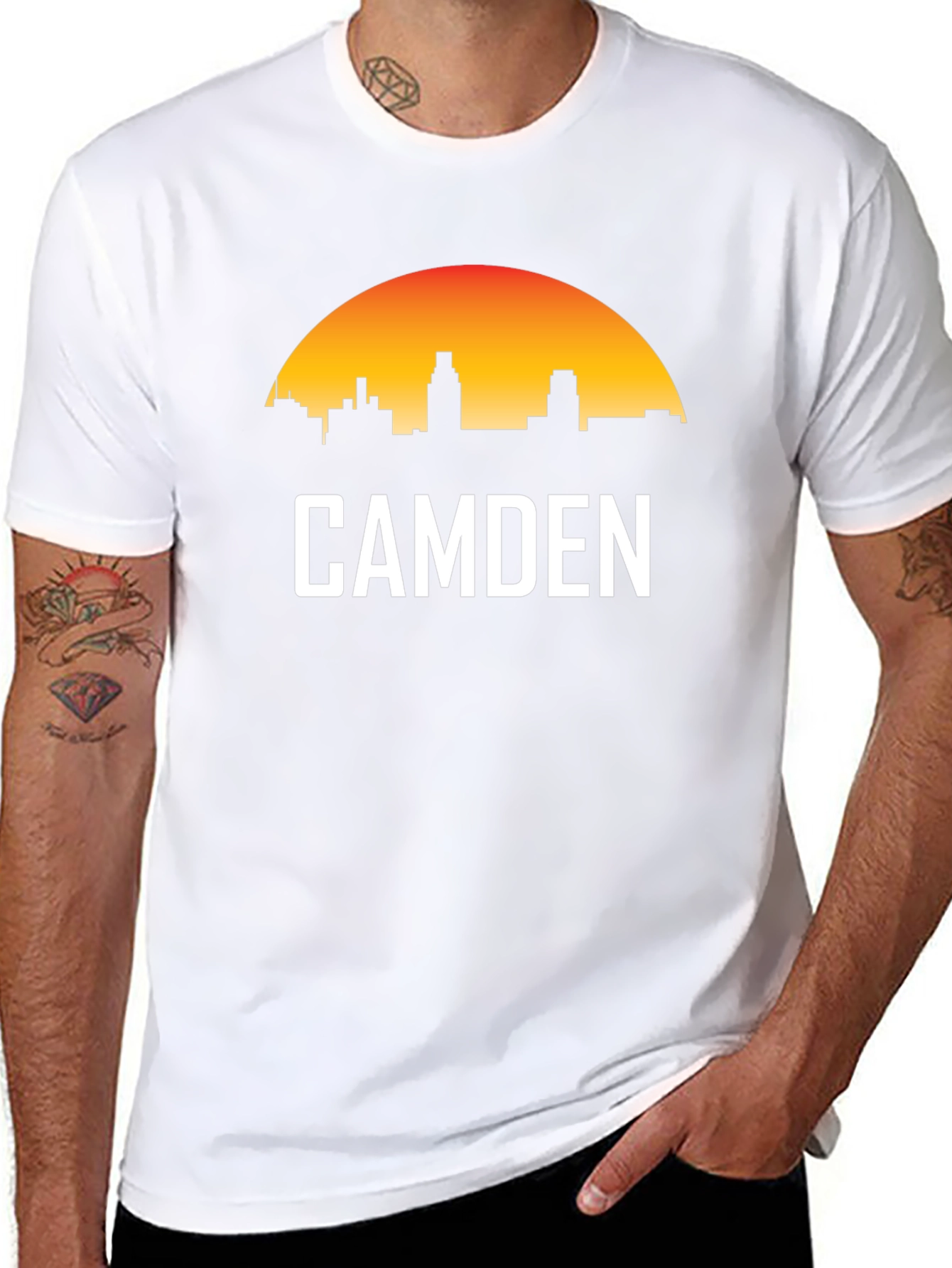 Camden City Skyline Black T-Shirt