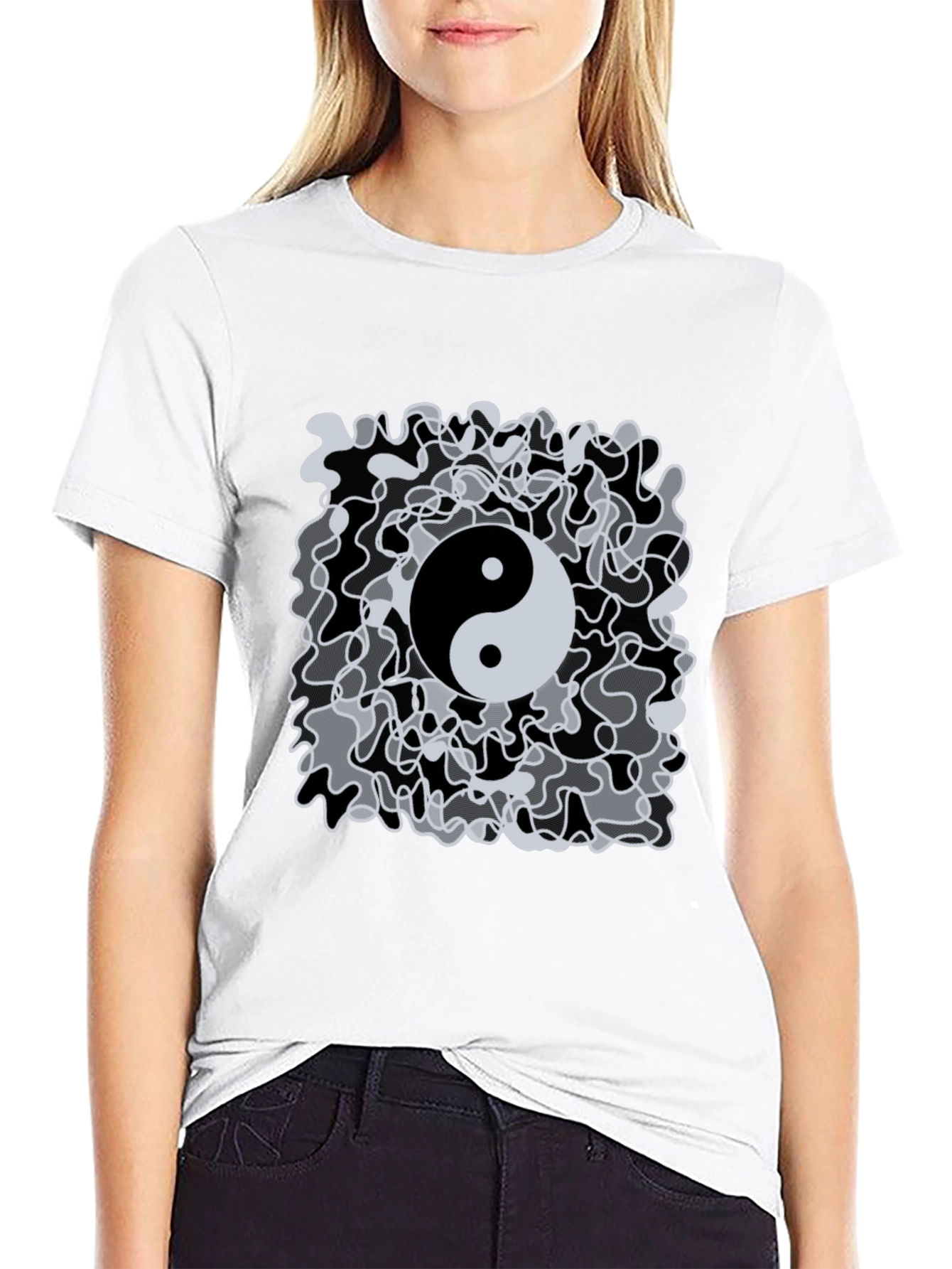 Yin Yang T-Shirt - Abstract Design