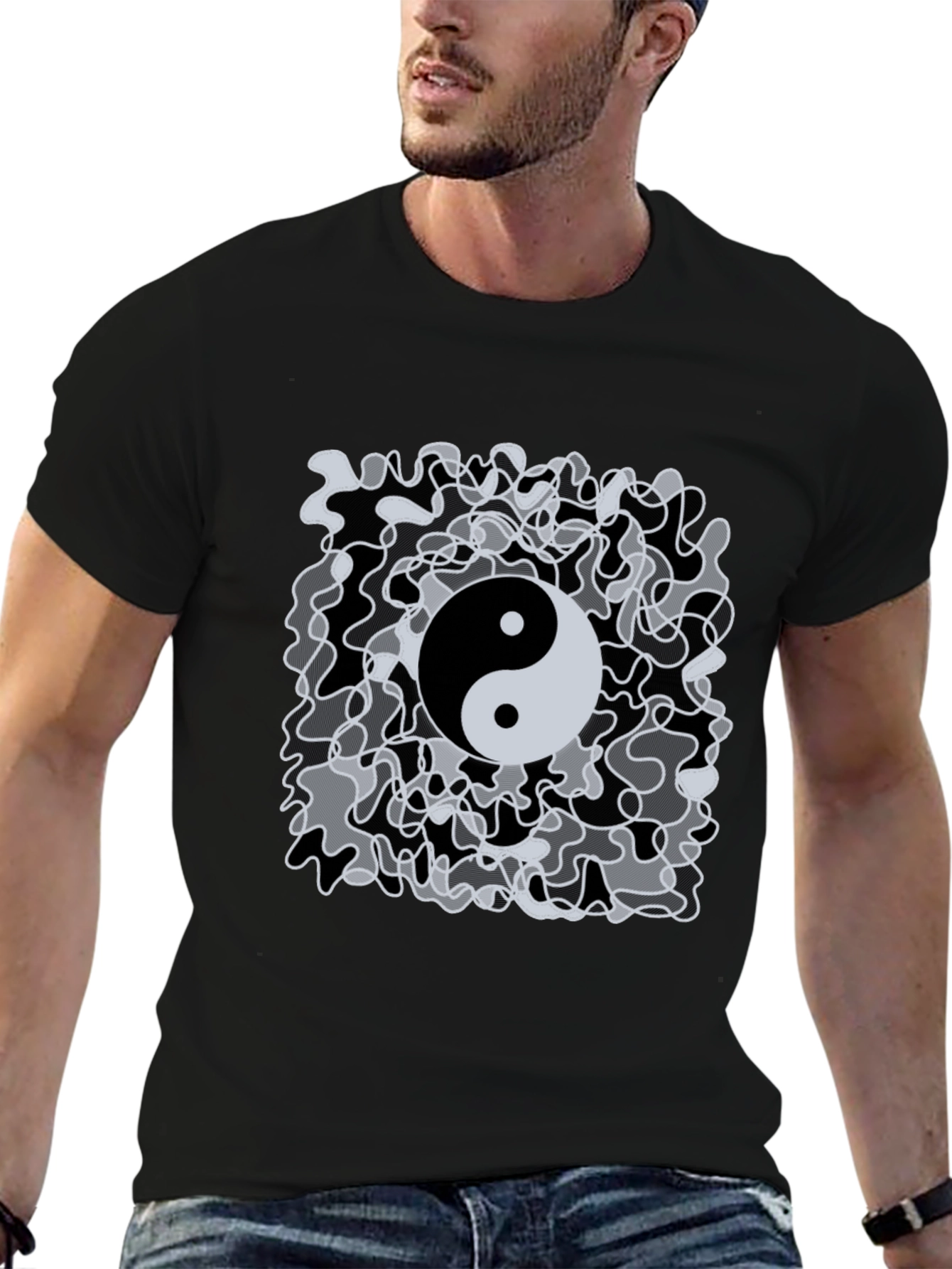 Yin Yang T-Shirt - Abstract Design