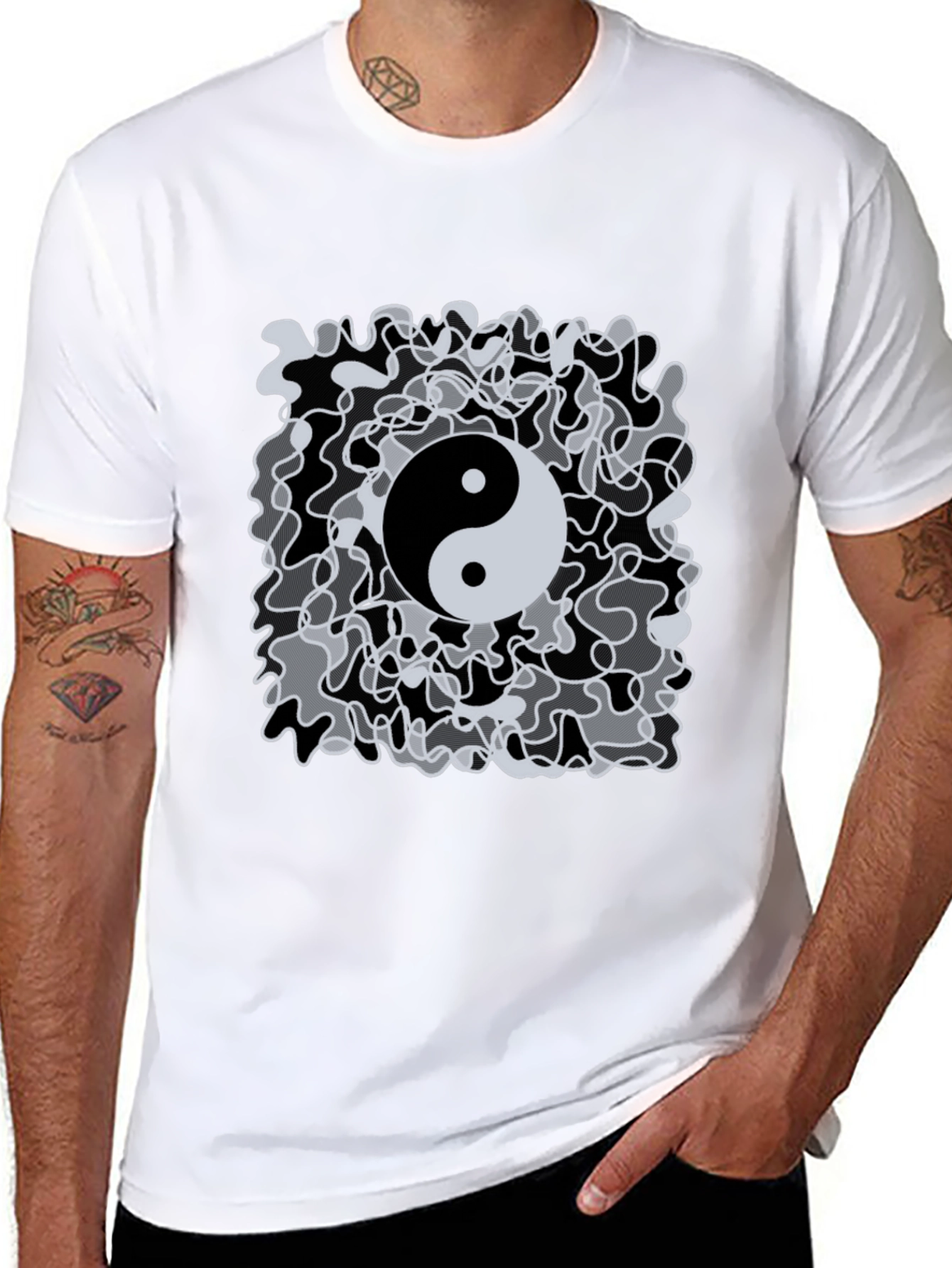 Yin Yang T-Shirt - Abstract Design