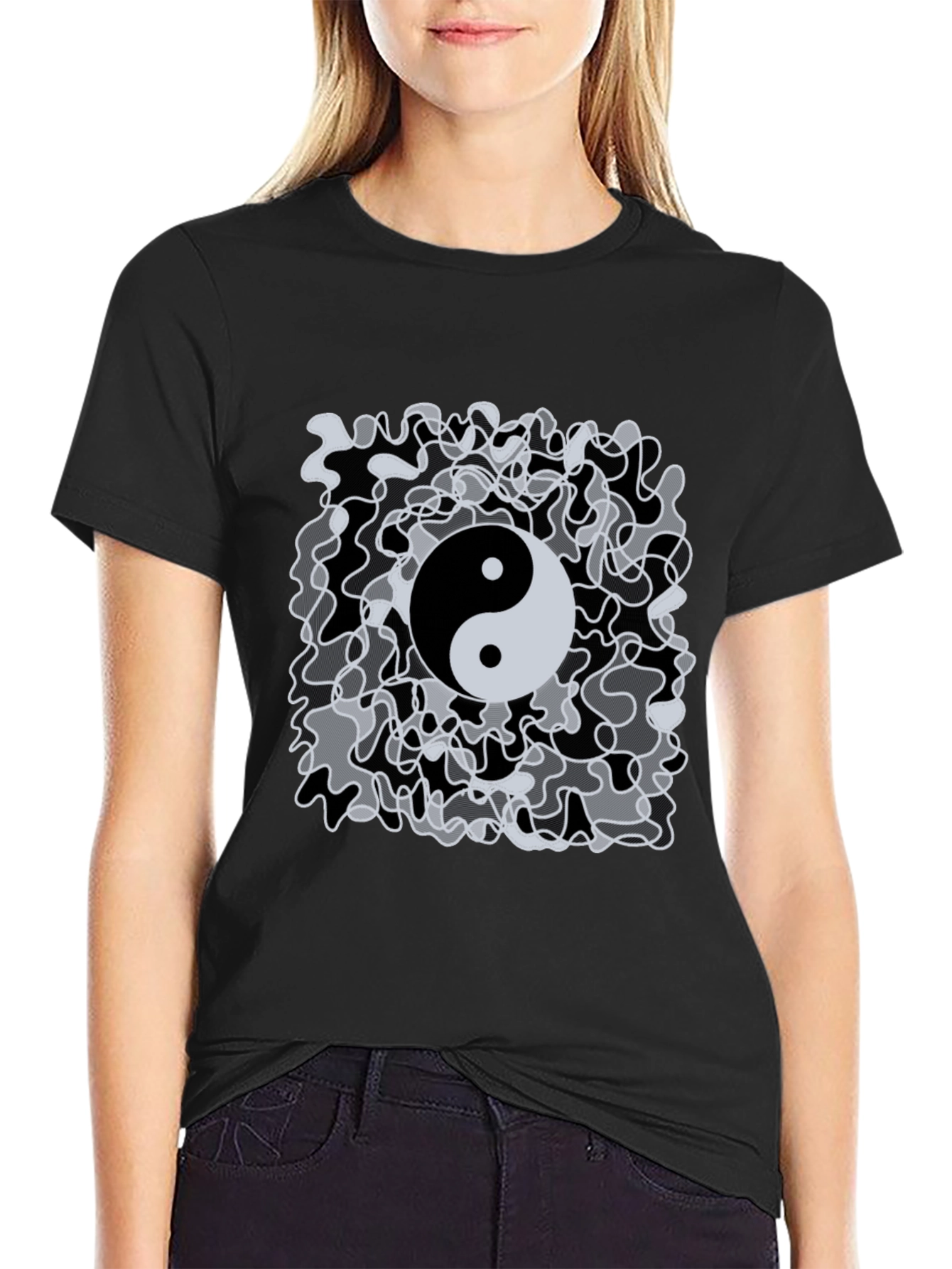 Yin Yang T-Shirt - Abstract Design