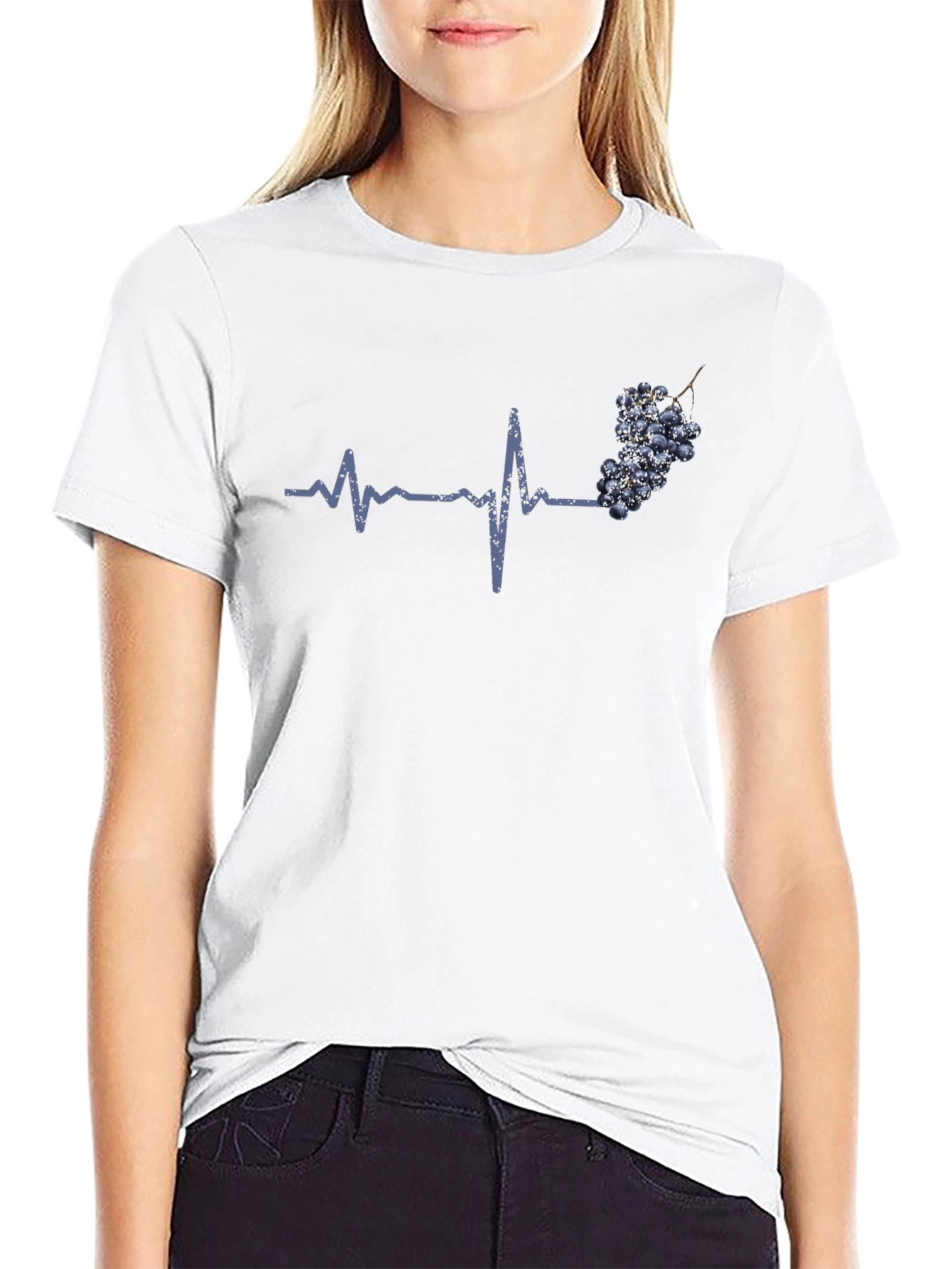 Grape Heartbeat T-Shirt - Wine Lover Tee