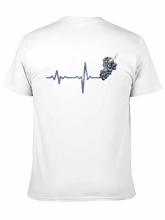 Grape Heartbeat T-Shirt - Wine Lover Tee