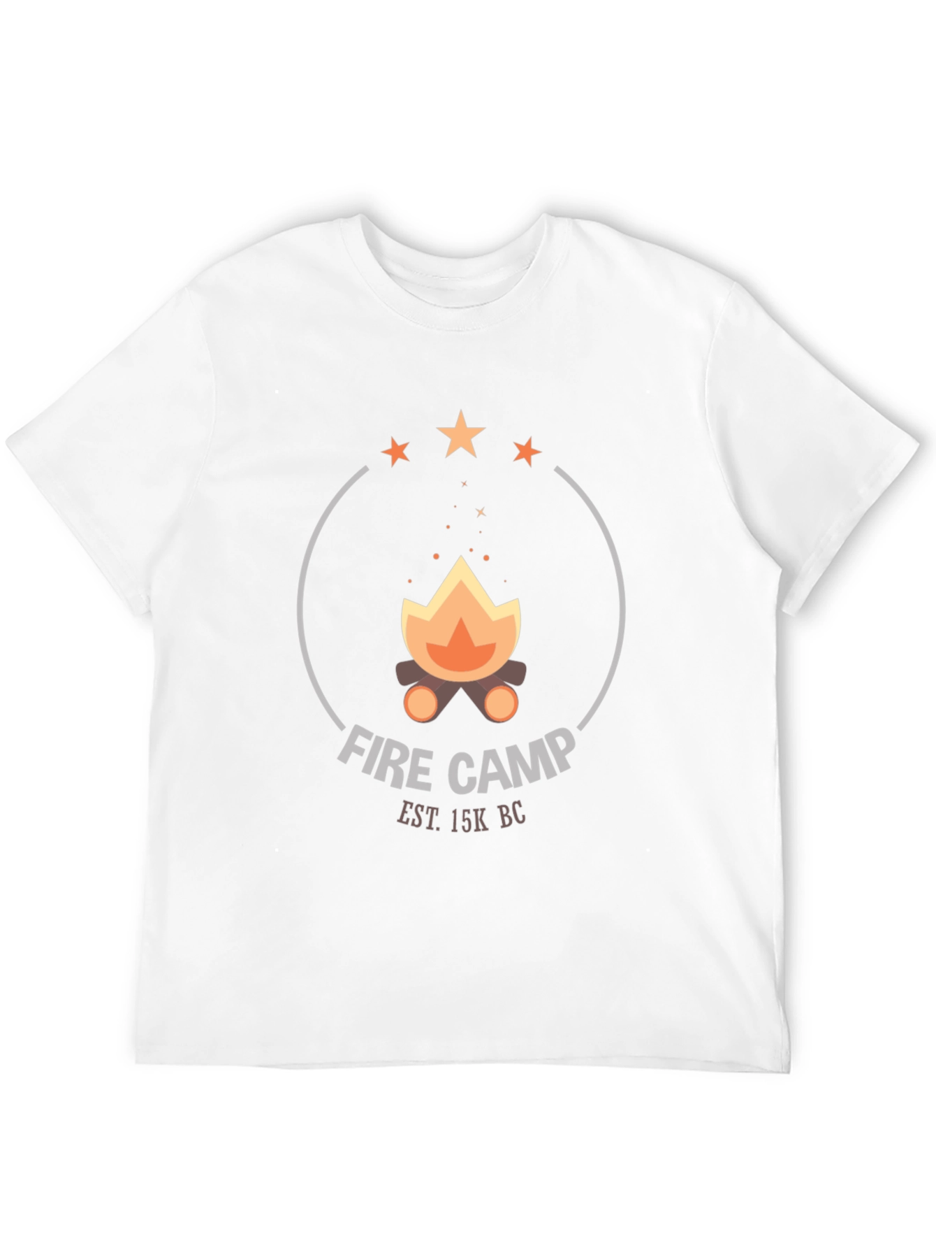 Fire Camp Graphic Tee - Black Cotton T-Shirt