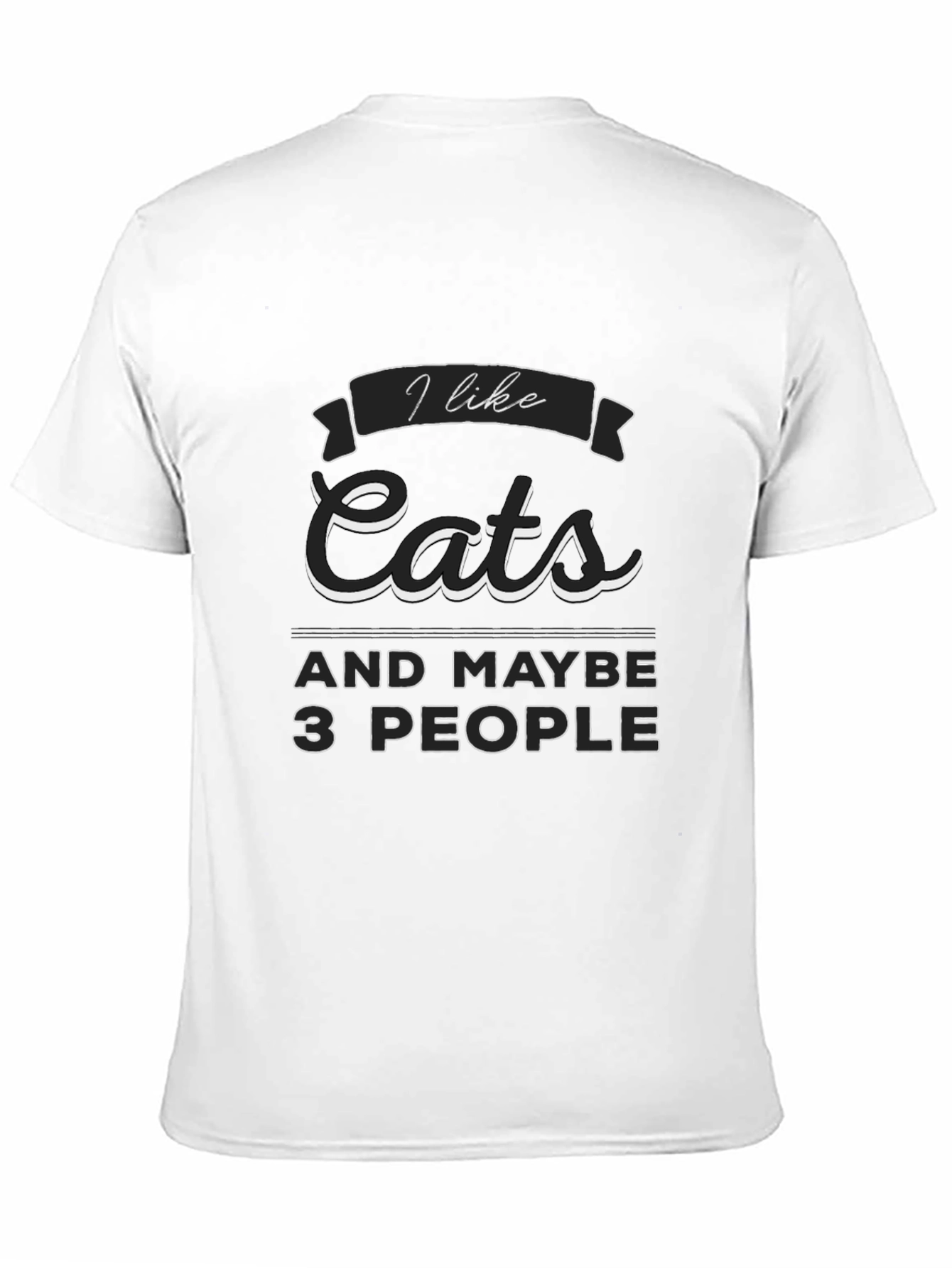 I Like Cats and Maybe 3 People Graphic T-Shirt