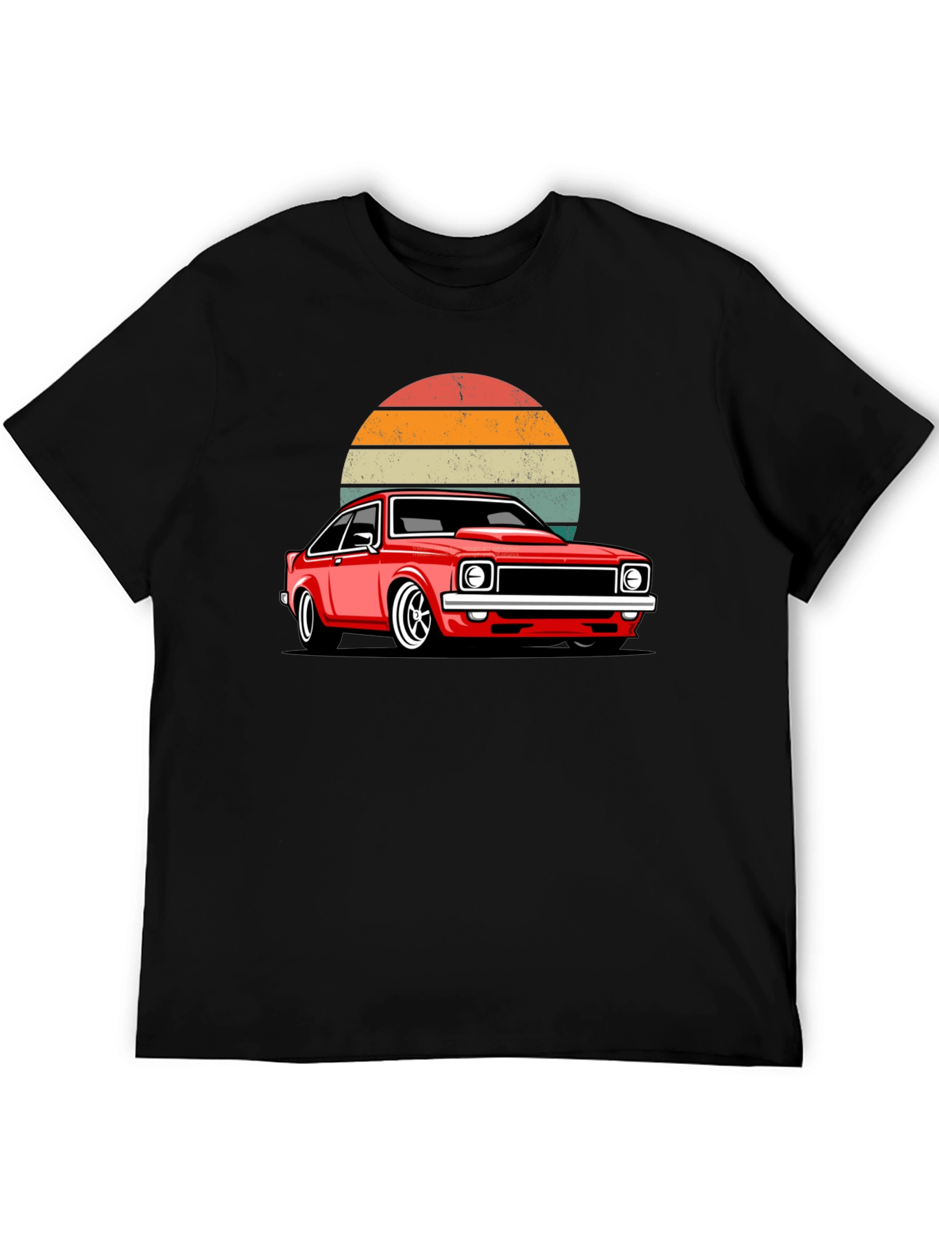 Retro Sunset Car Graphic T-Shirt