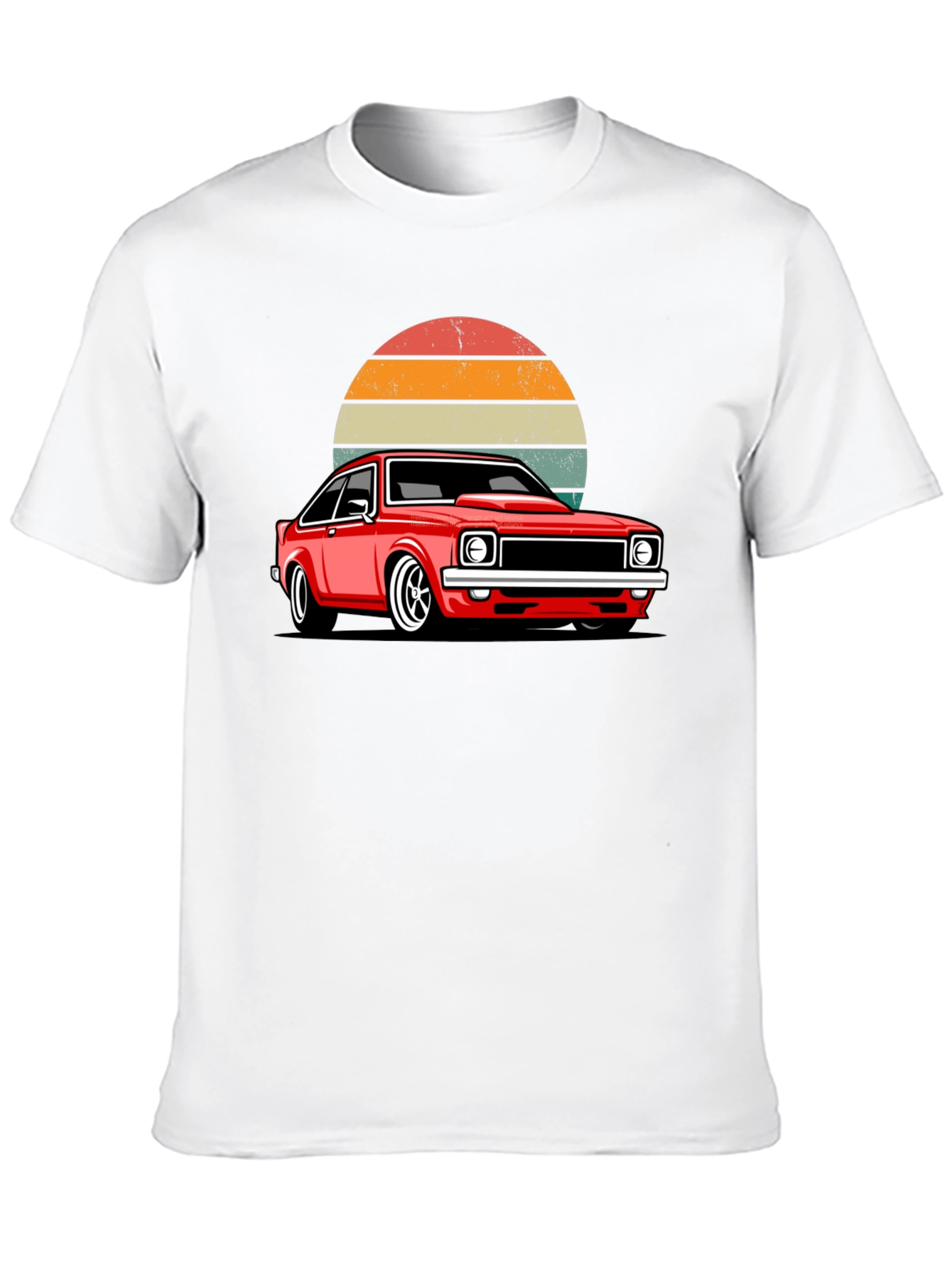 Retro Sunset Car Graphic T-Shirt