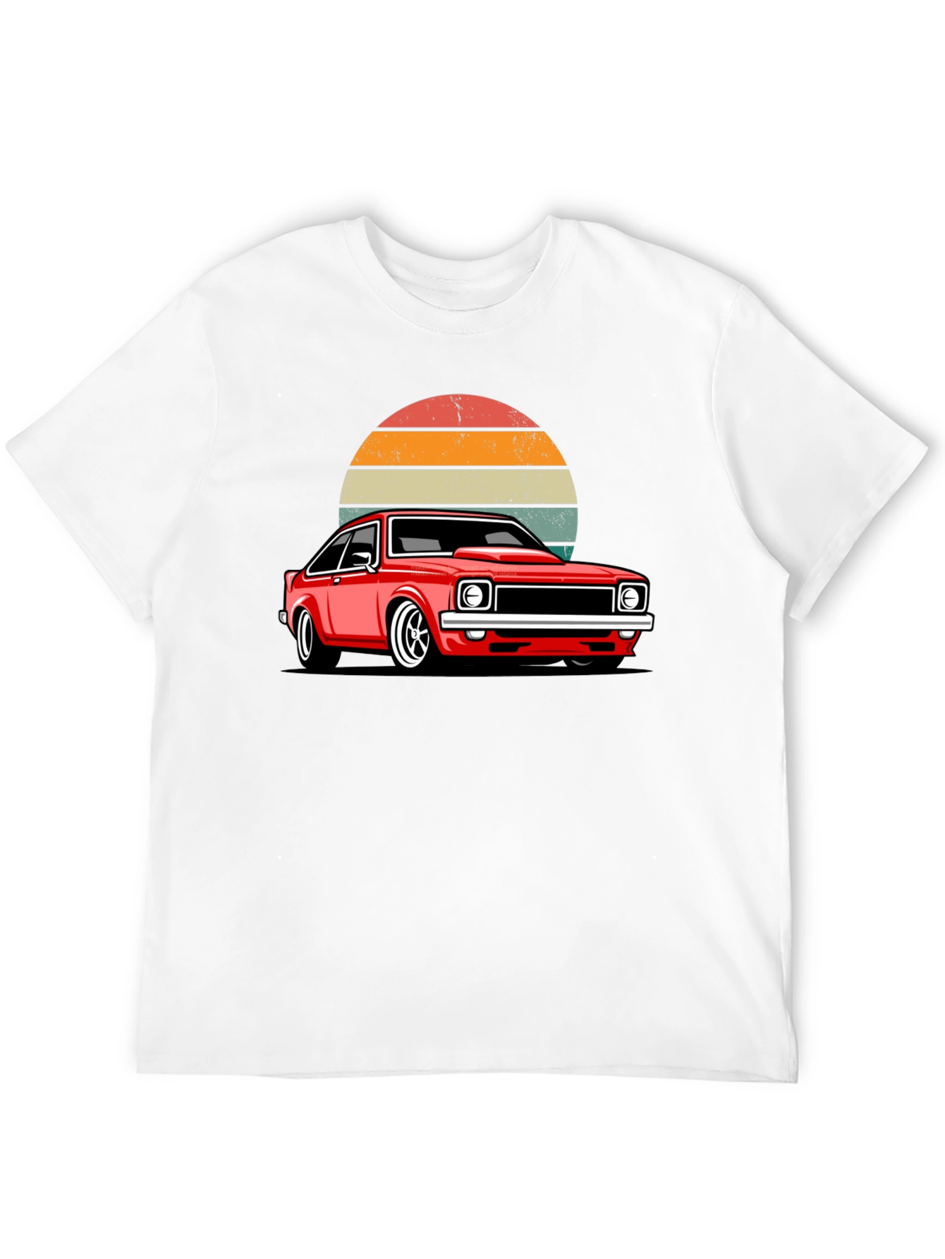 Retro Sunset Car Graphic T-Shirt