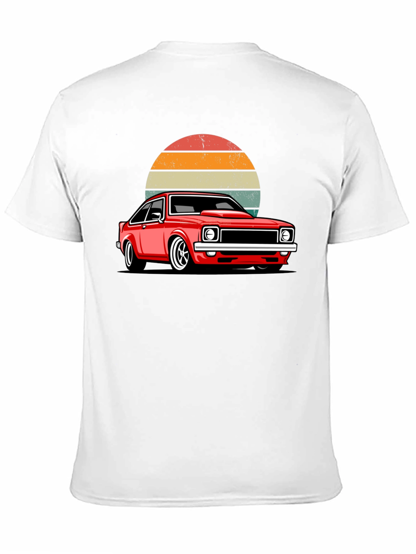 Retro Sunset Car Graphic T-Shirt