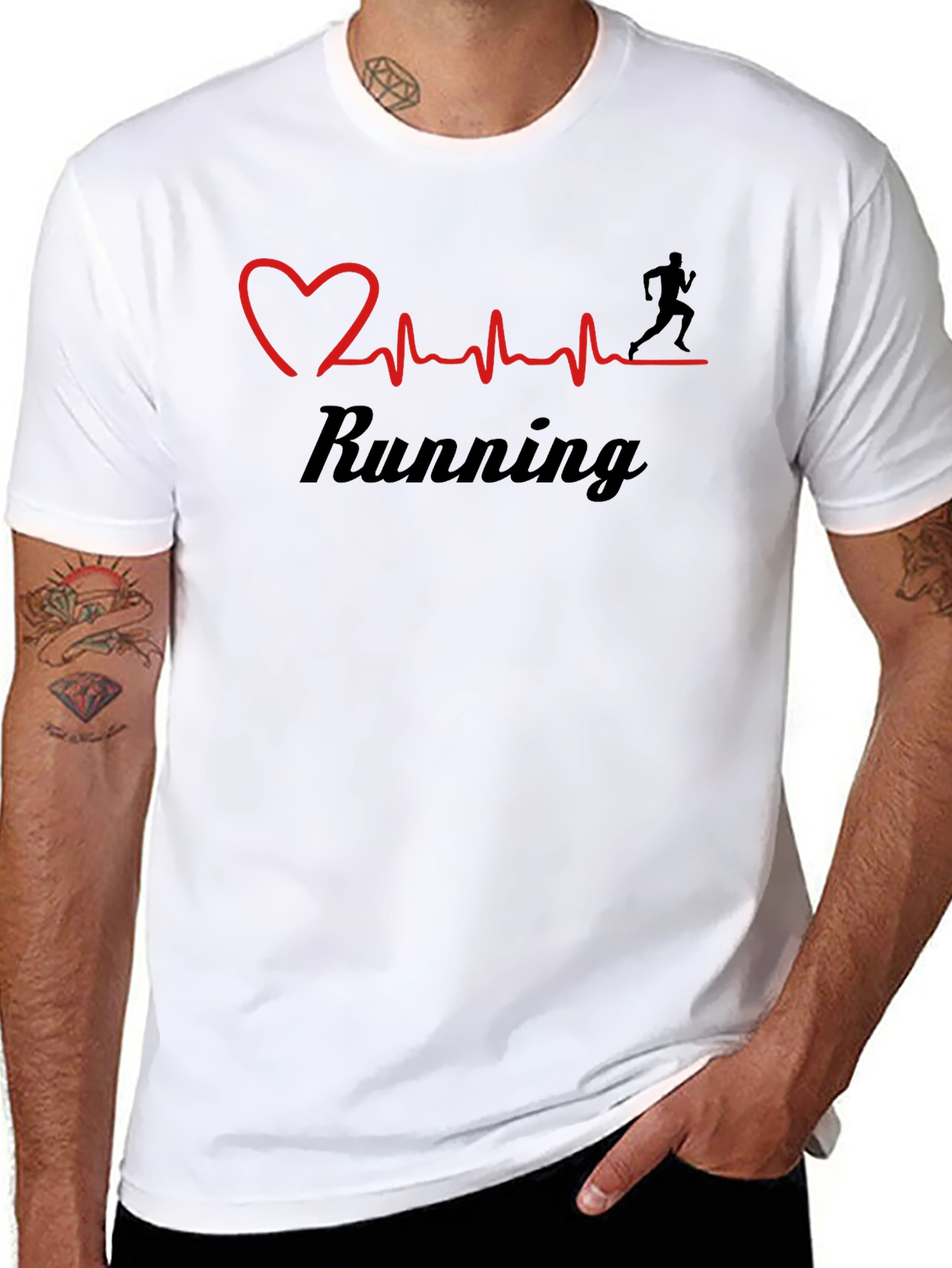 Running Heartbeat Graphic Tee